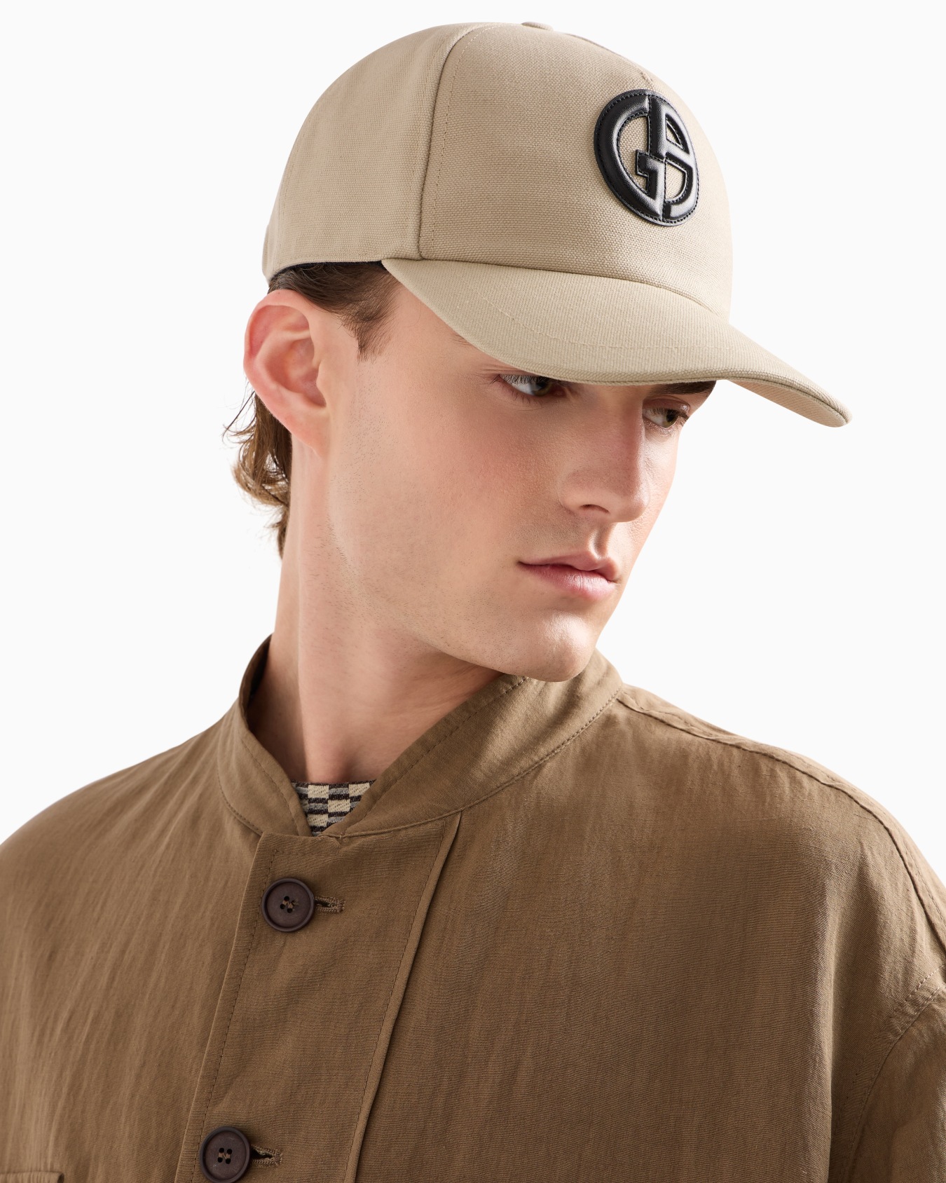 Gorra de béisbol de algodón con logotipo de piel Diapositiva 2