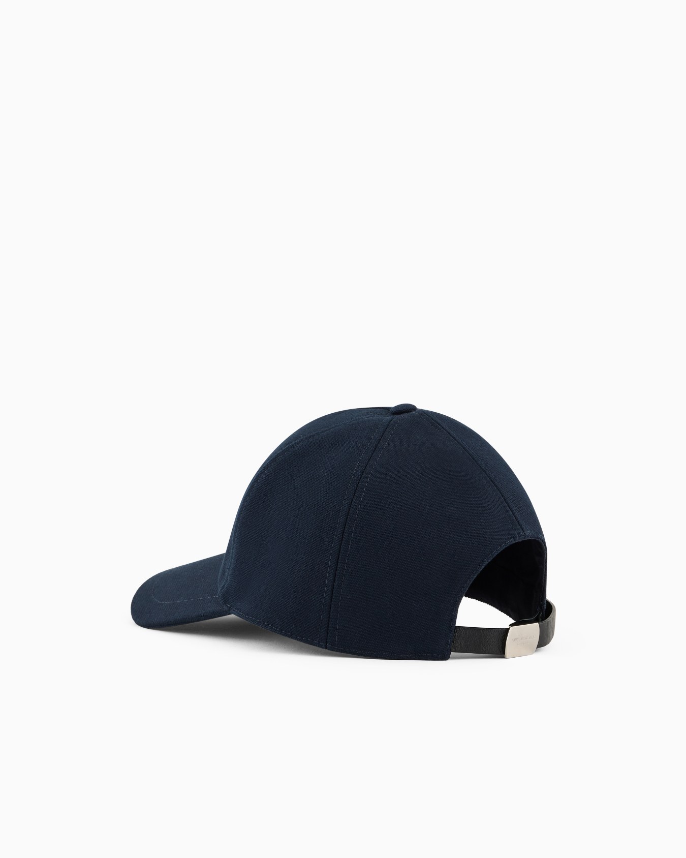 Cotton baseball cap with leather logo Slide 1