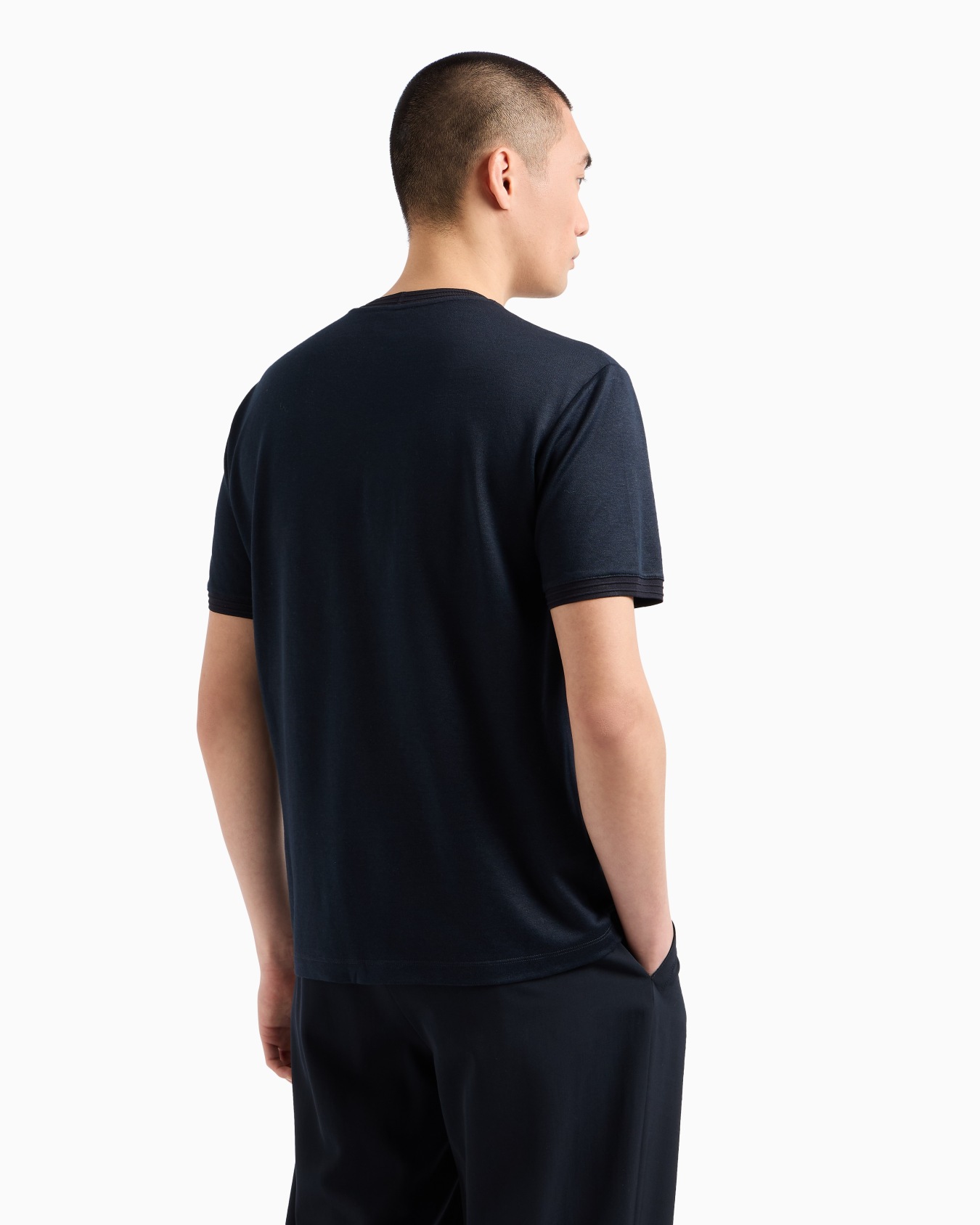 T-shirt over in seta, lino e cotone Slide 2