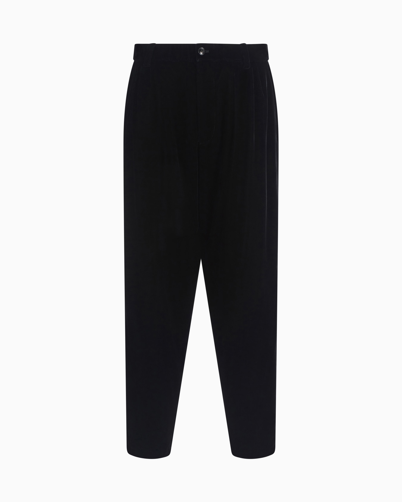 Double-darted velvet trousers Slide 0
