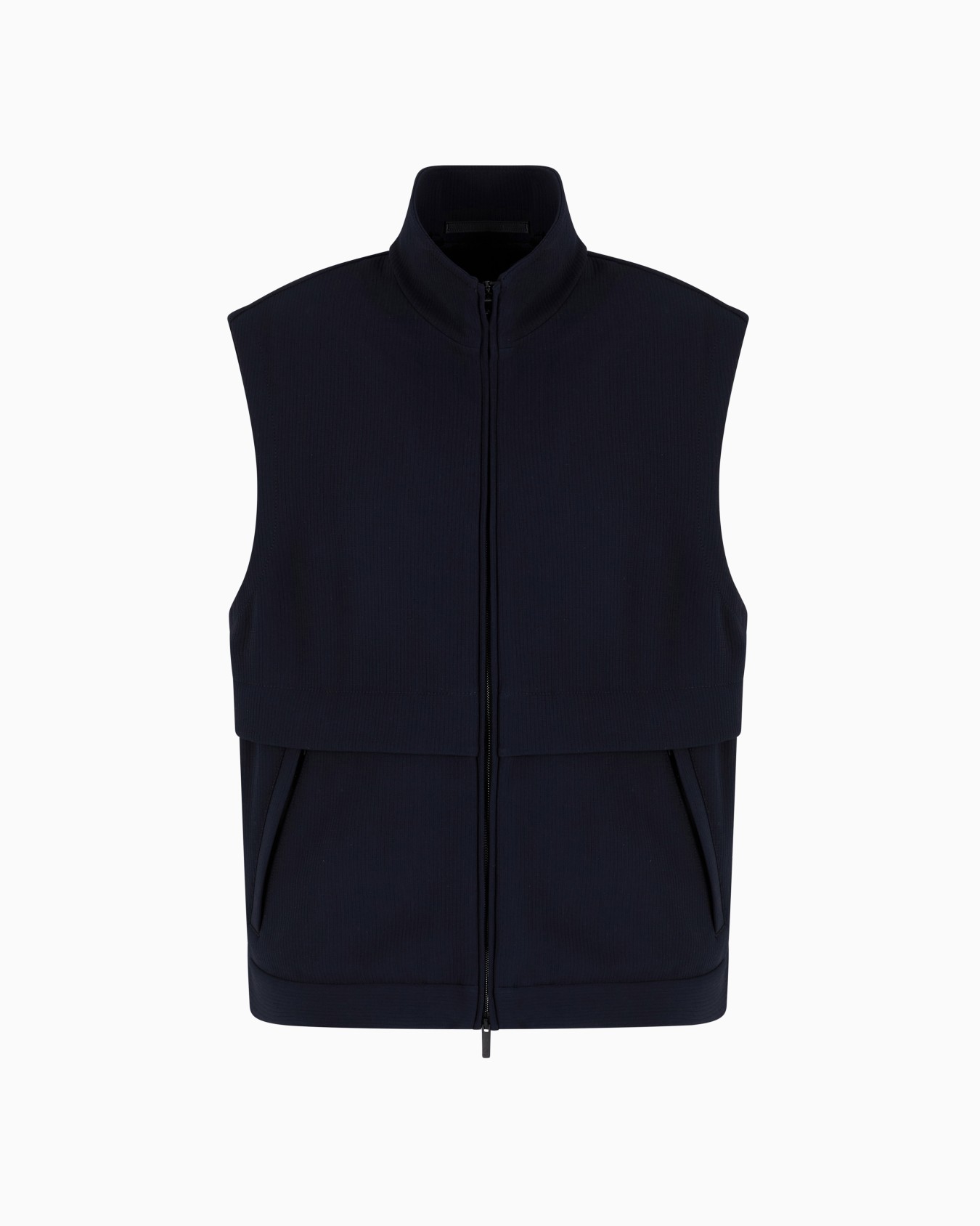 Gilet in lana vergine canneté Slide 0