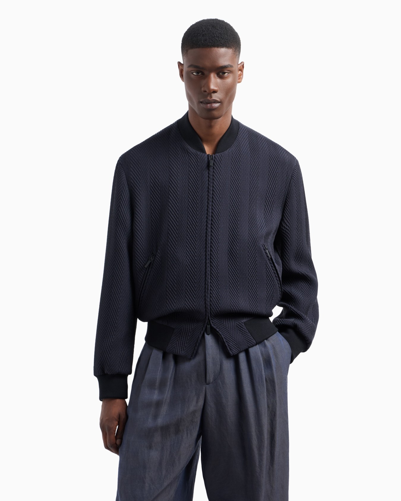 Blouson in misto seta matelassé chevron ASV Slide 4
