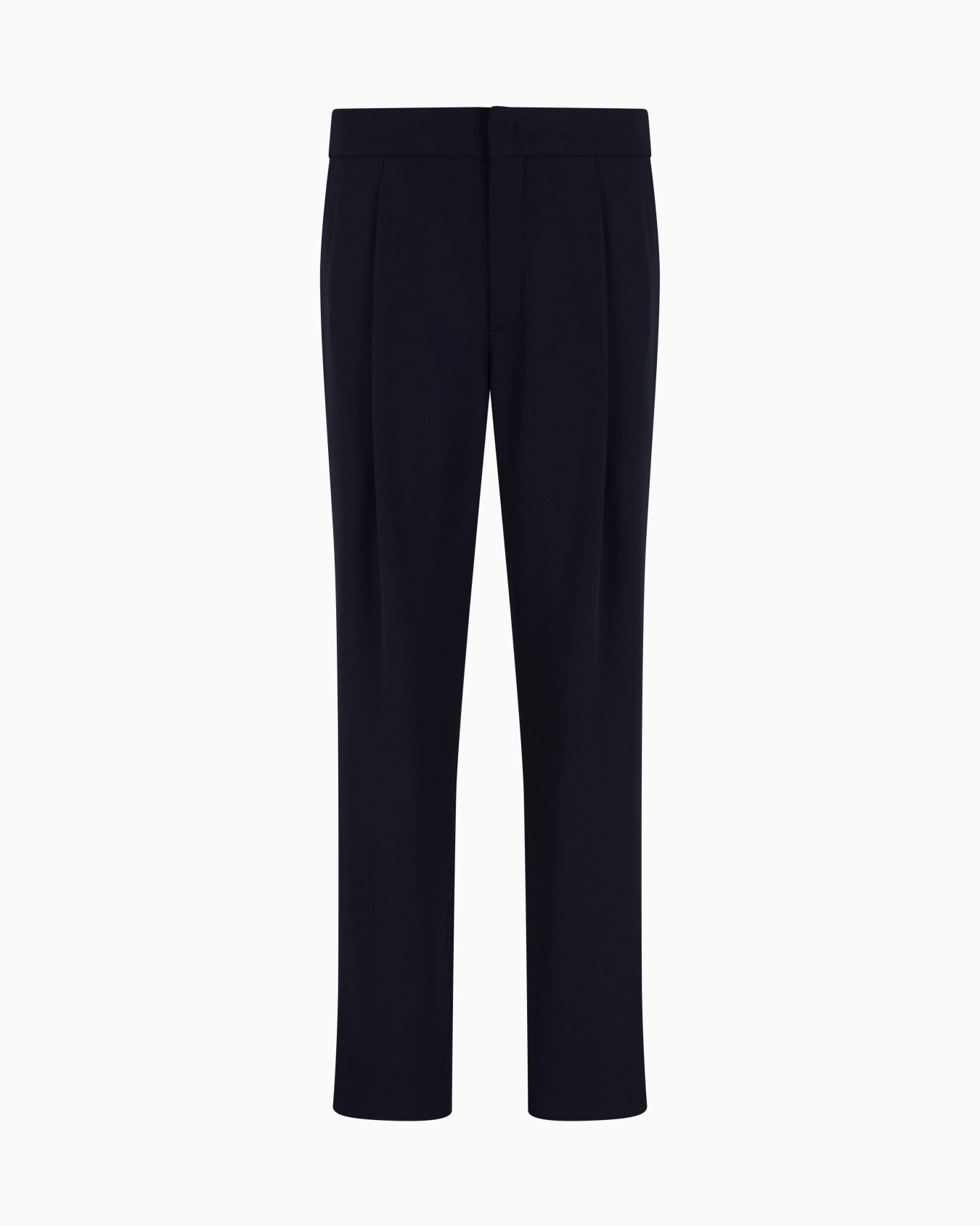 Single-pleat wool-crêpe trousers Slide 0