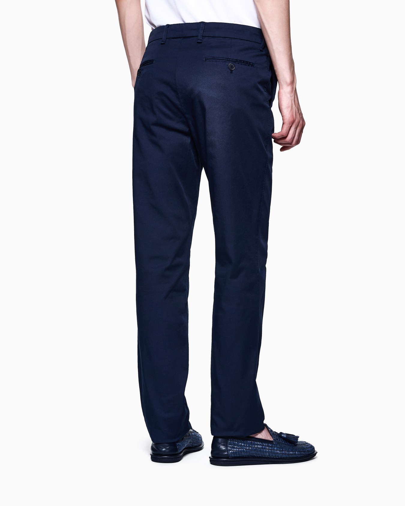 Pantalon sans pince en gabardine de coton stretch Diapositive 2