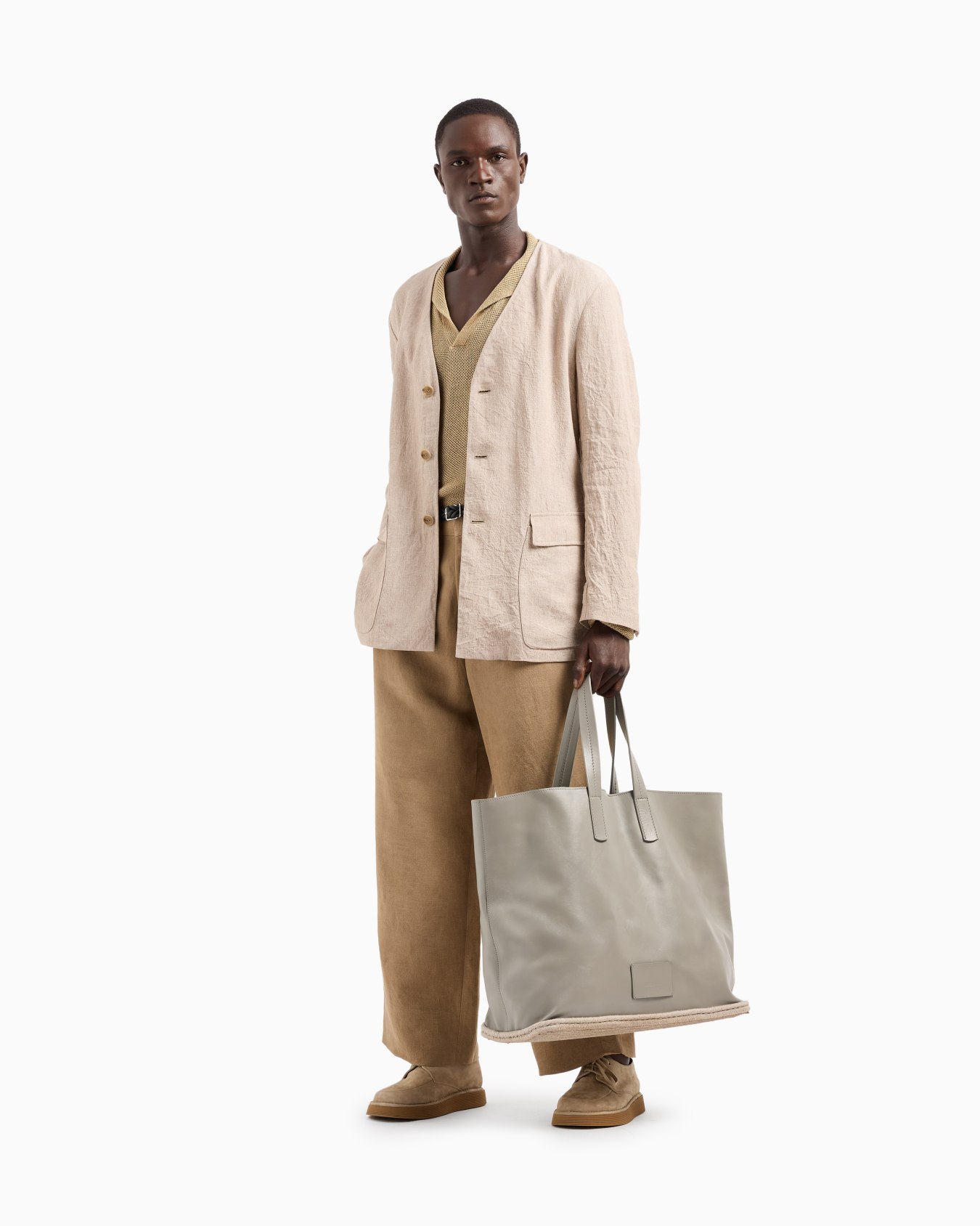 Nappa-leather and rope shopper bag Slide 5