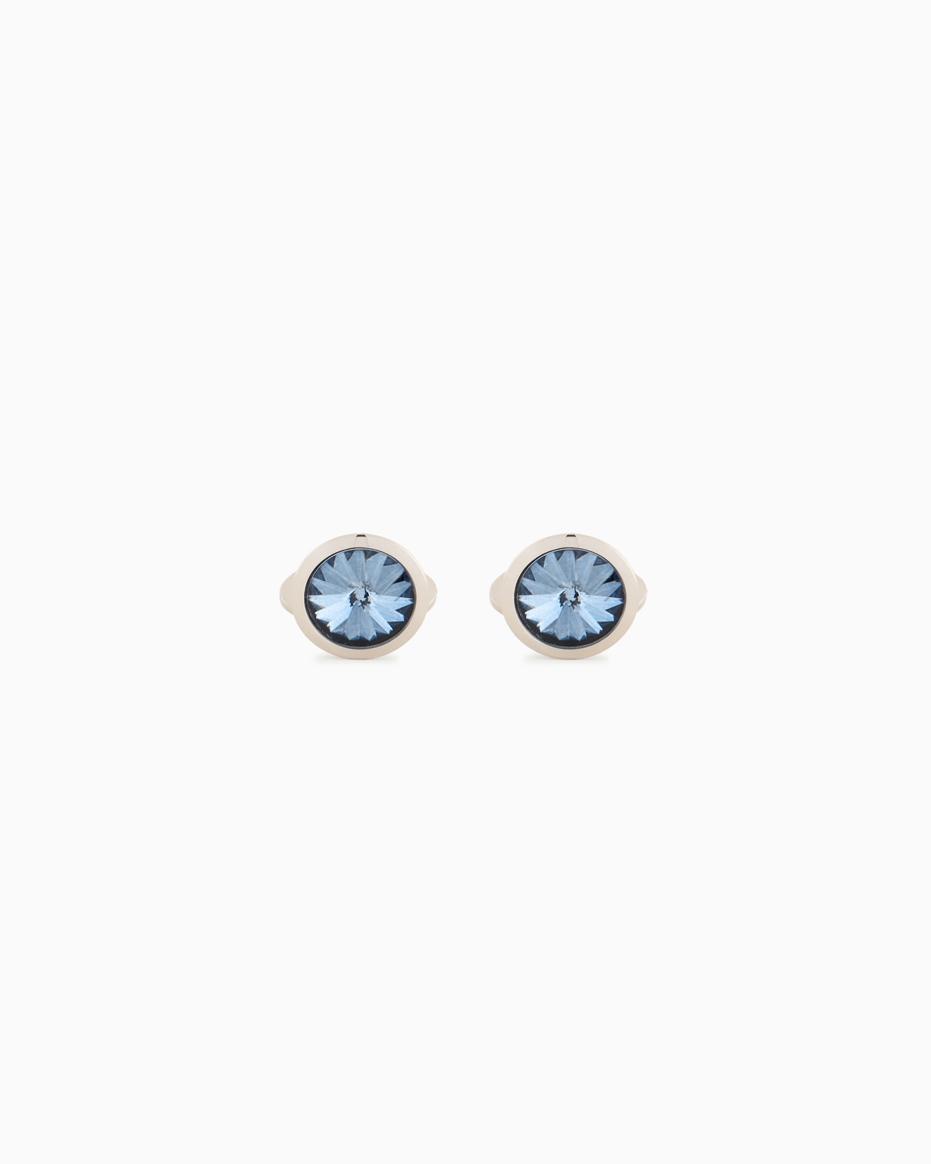 Sterling silver cufflinks with a coloured crystal Slide 0