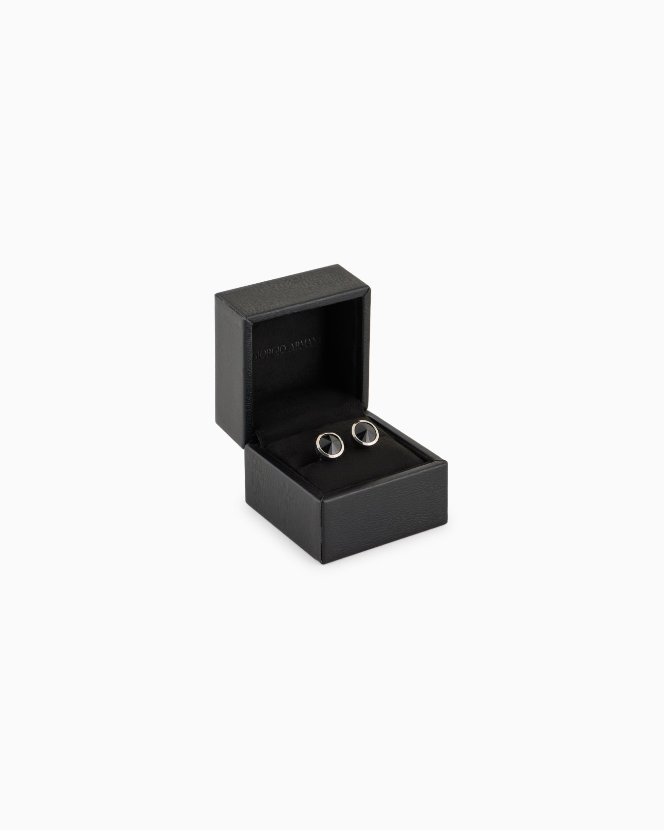 Sterling silver cufflinks with a coloured crystal Slide 3