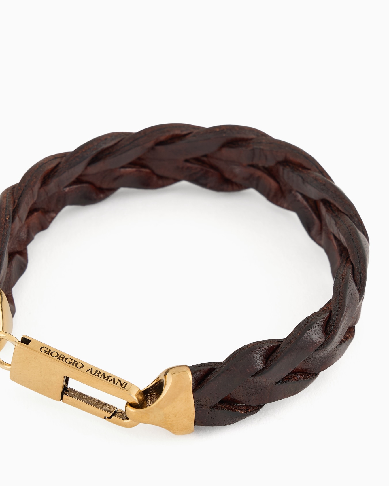 Bracelet in sterling silver and braided leather Slide 1