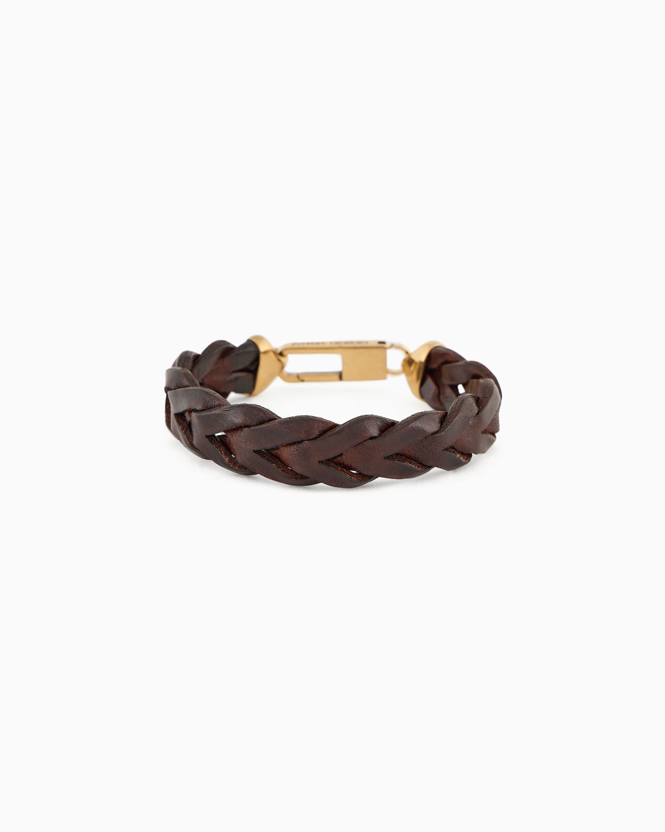 Bracelet in sterling silver and braided leather Slide 0