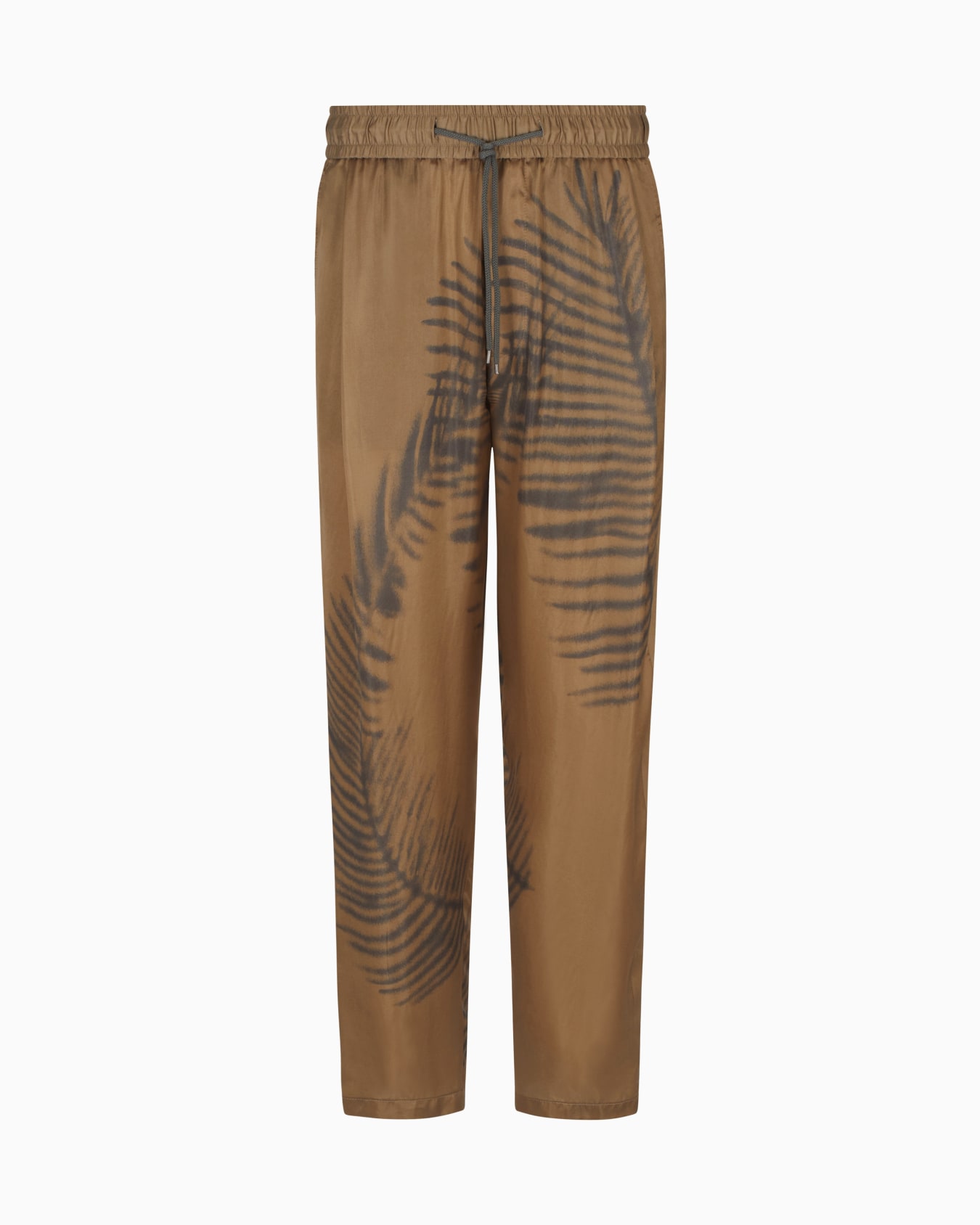 Drawstring trousers in printed cupro Slide 0
