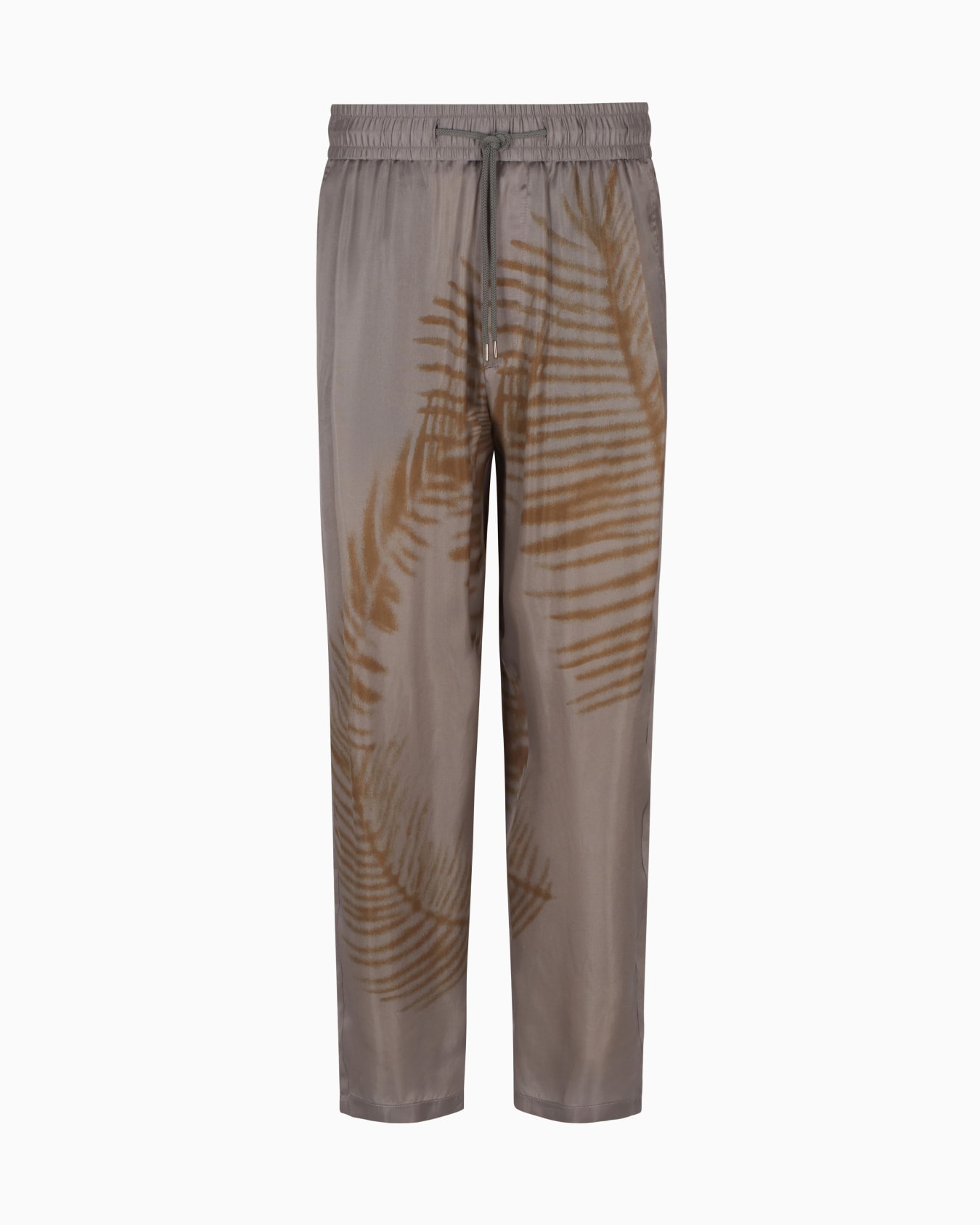 Drawstring trousers in printed cupro Slide 0