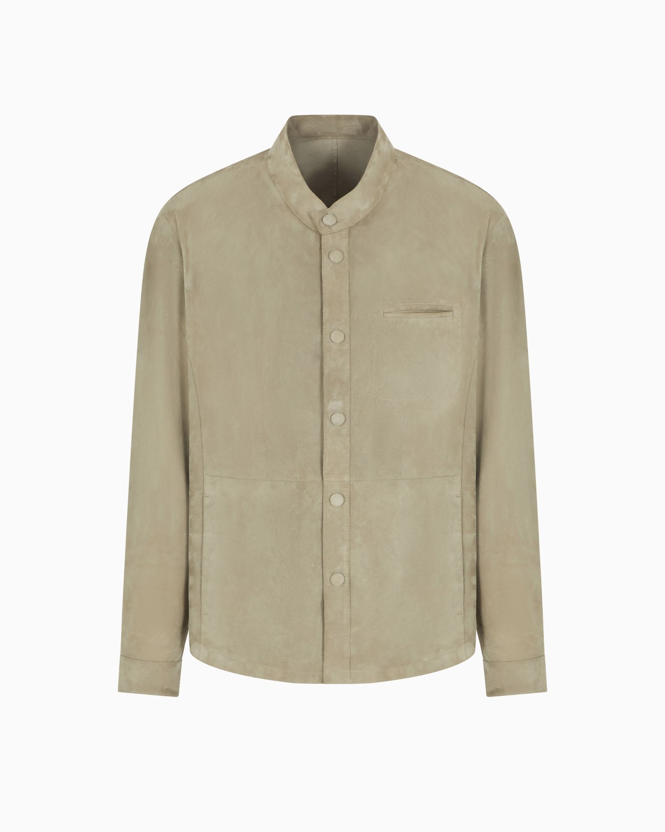 Giacca camicia in suede di agnello Slide 0