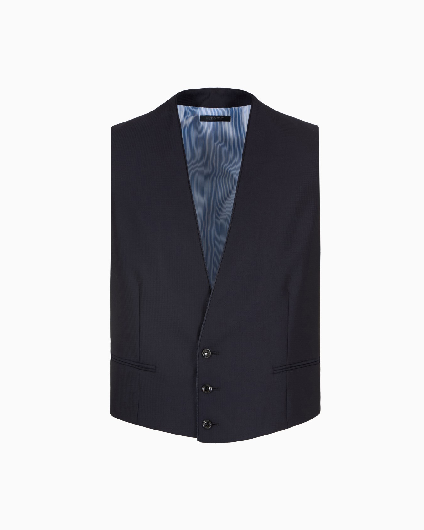 Single-breasted waistcoat in micro gingham virgin wool Slide 0