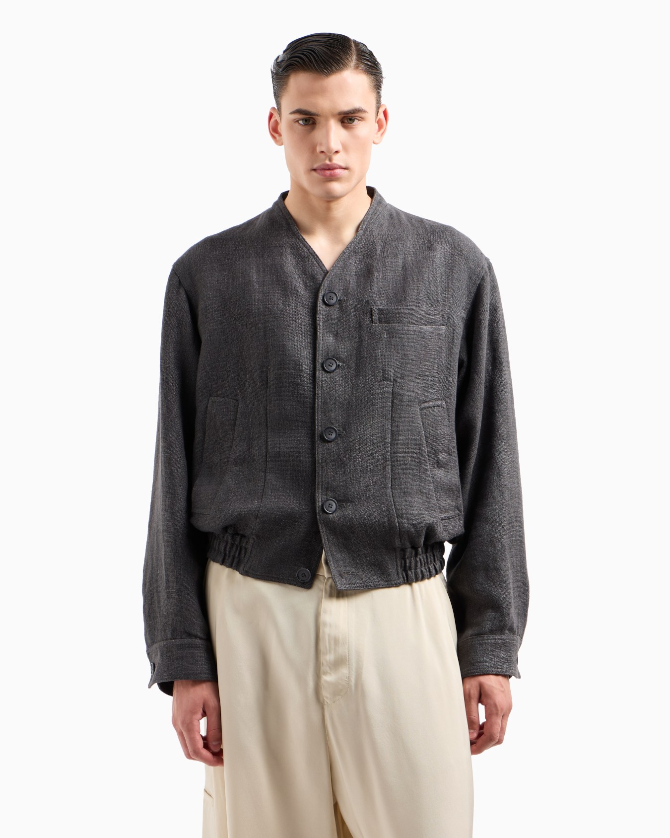 Blouson in linen canvas Slide 4