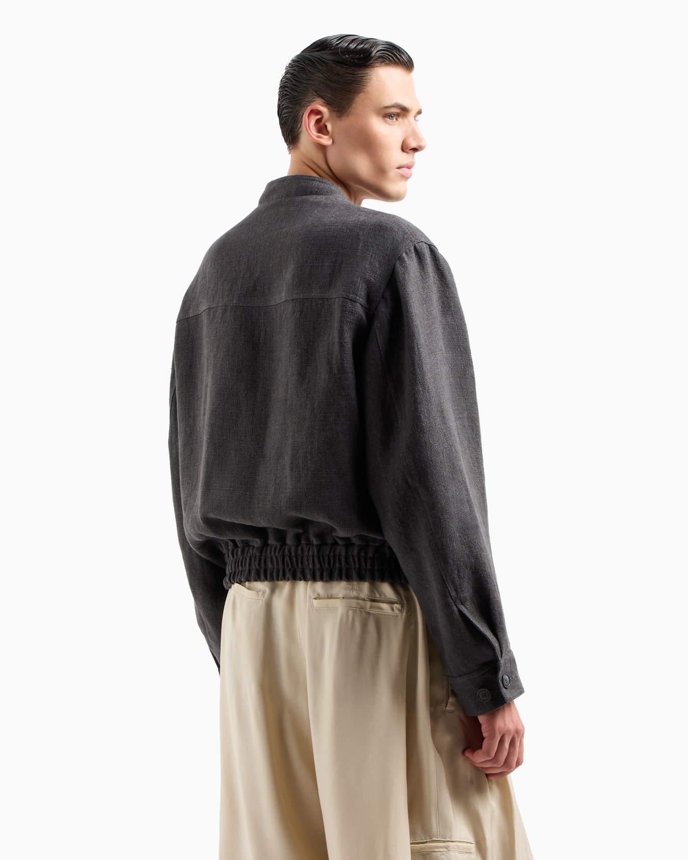 Blouson in linen canvas Slide 3