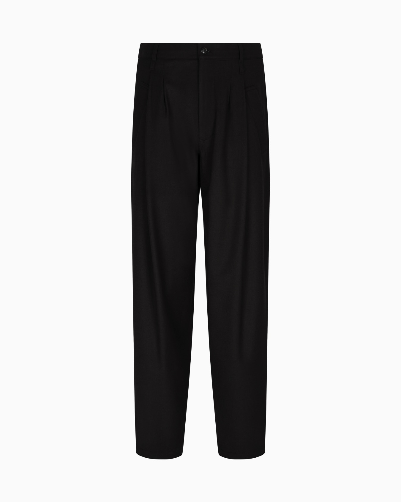 Single-pleat lightweight wool cloth trousers Slide 0