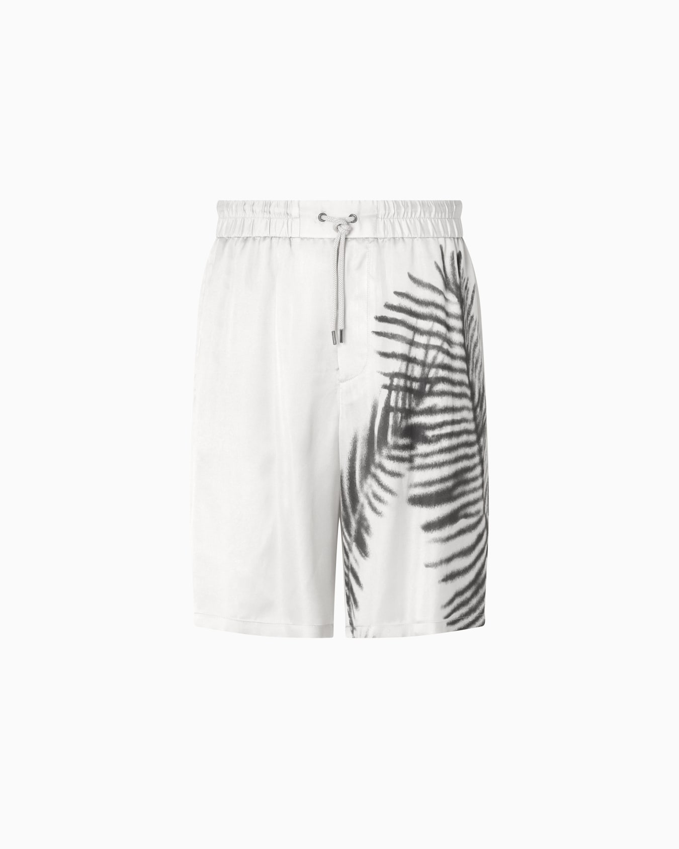 Printed cupro flat-front Bermuda shorts Slide 0