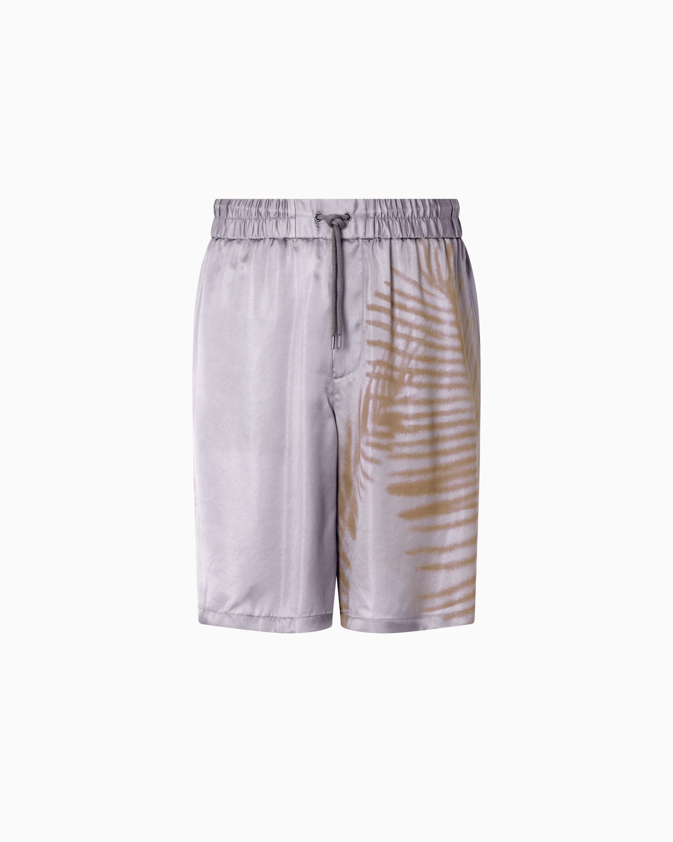 Printed cupro flat-front Bermuda shorts Slide 0
