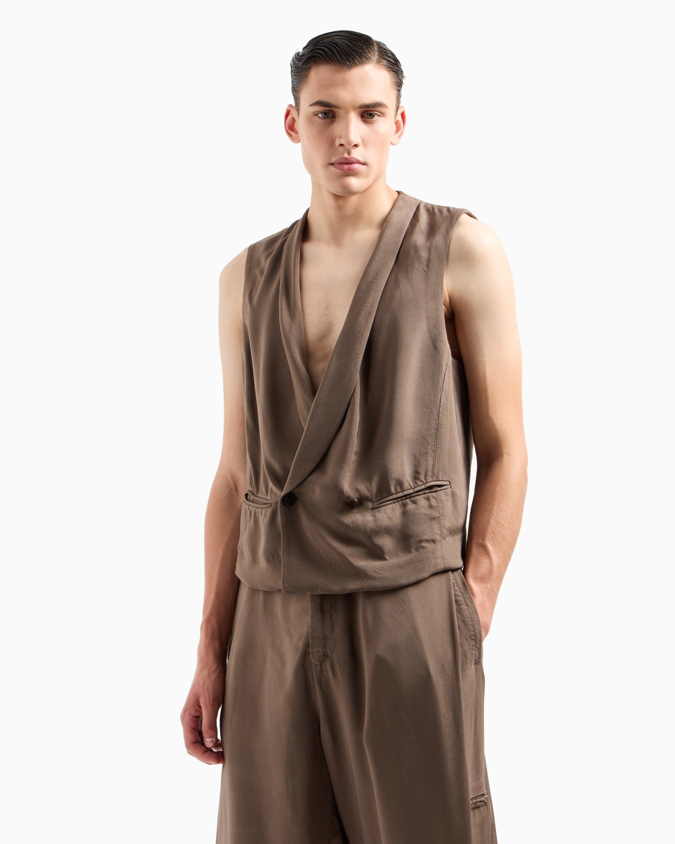Gilet croisé en viscose Diapositive 3