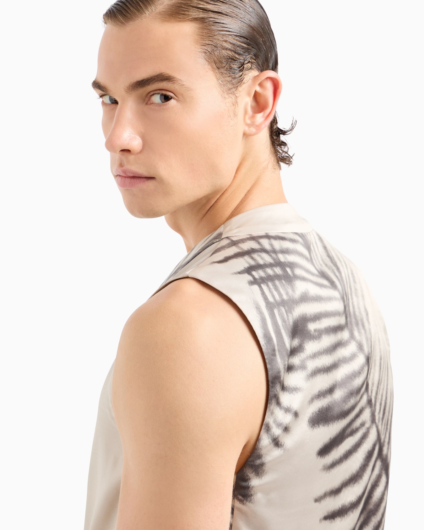 Printed cupro double-breasted waistcoat Slide 4