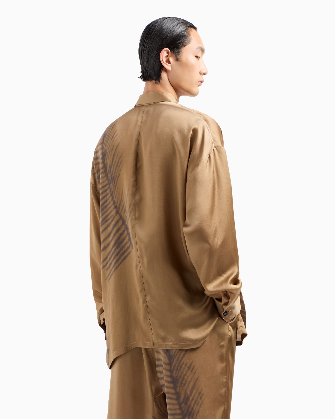 Printed cupro shirt jacket Slide 3