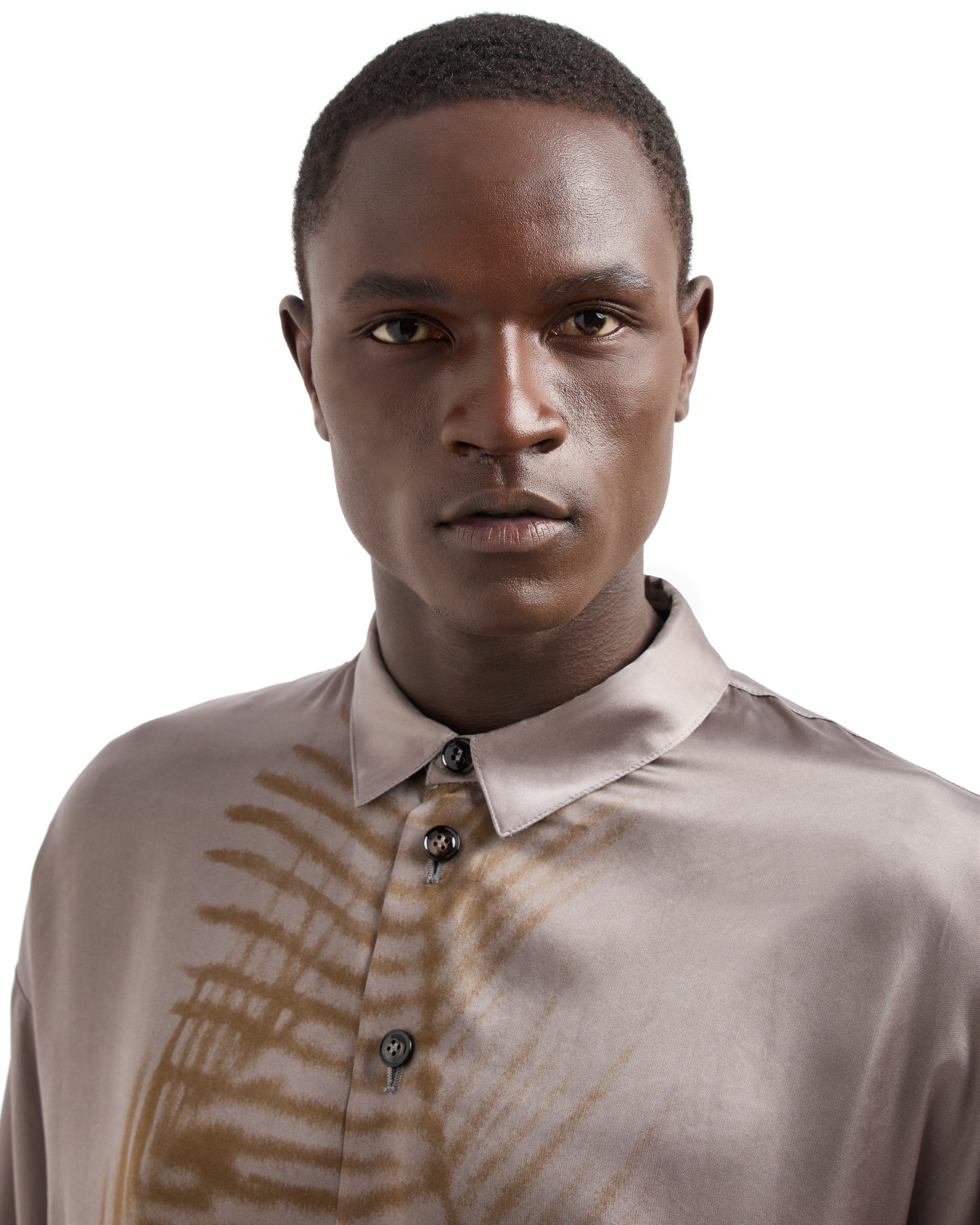 Printed cupro shirt jacket Slide 5