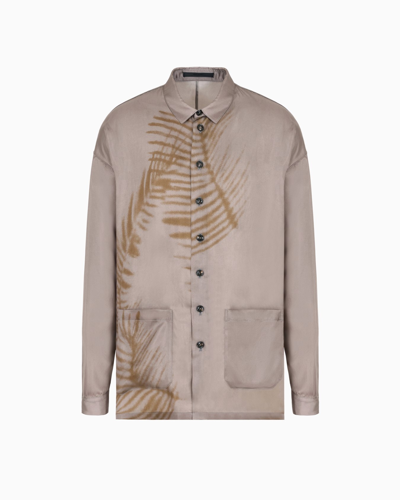Printed cupro shirt jacket Slide 0