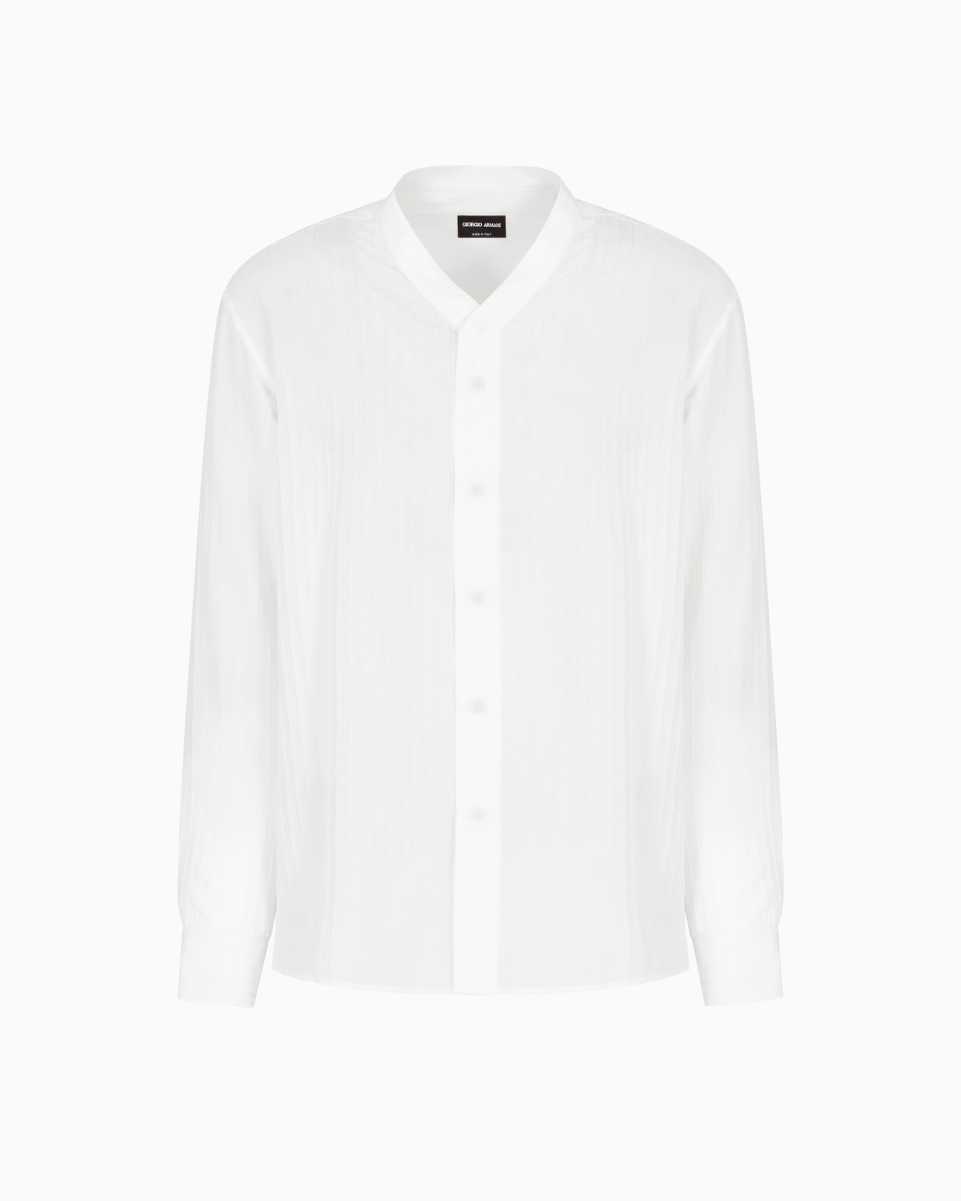 Camisa de tejido jacquard de viscosa y seda Diapositiva 0