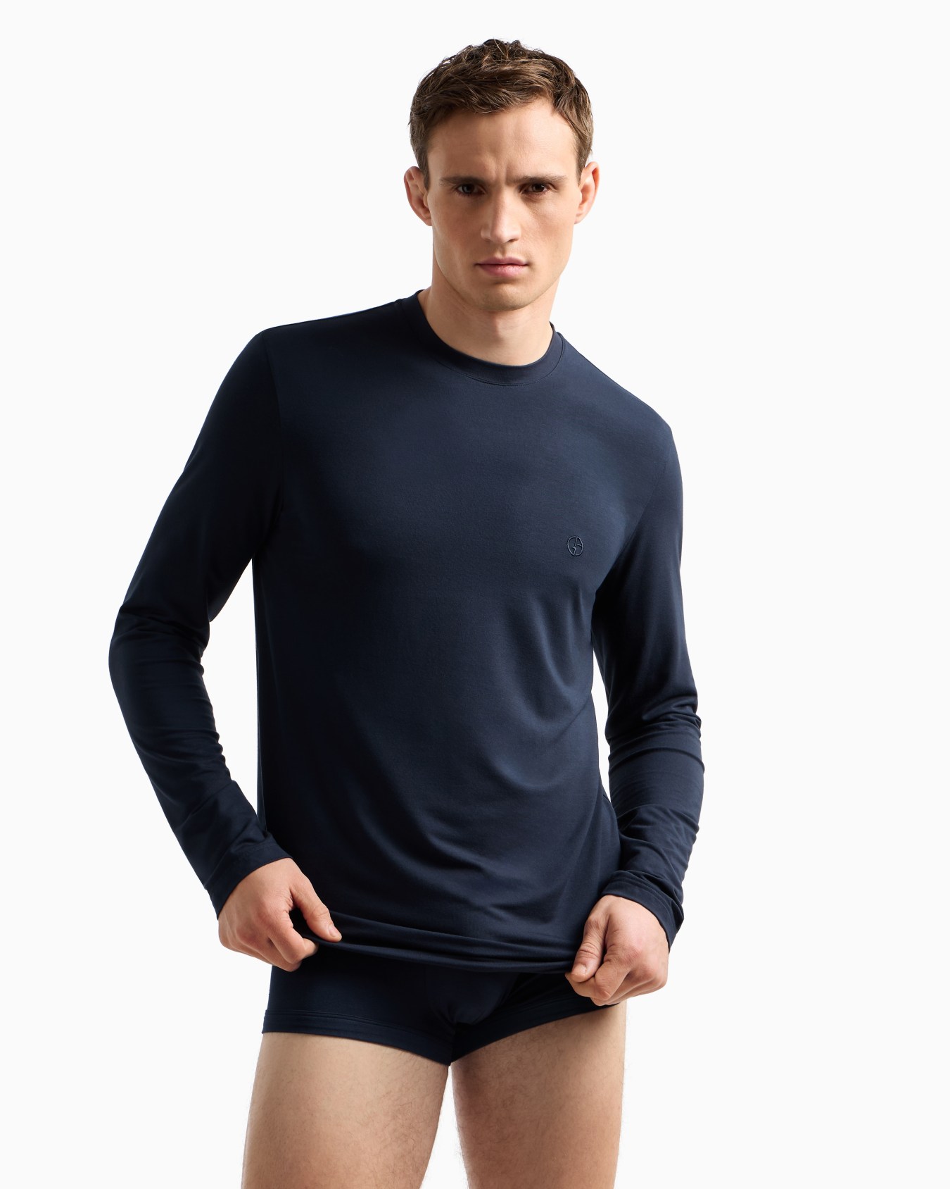 T-shirt girocollo in modal stretch Slide 1