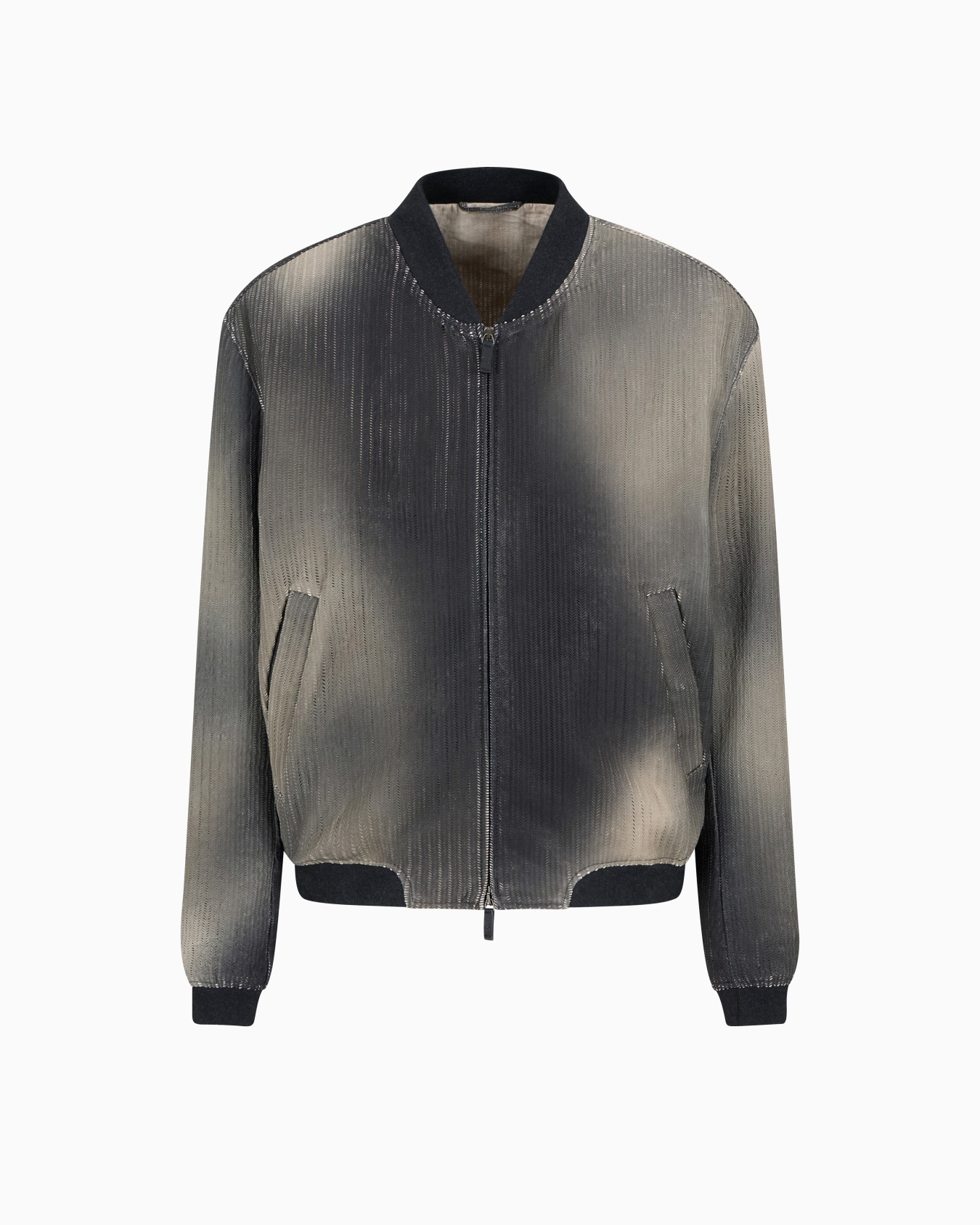 Blouson aus perforiertem und bedrucktem Nappaleder Folie 0
