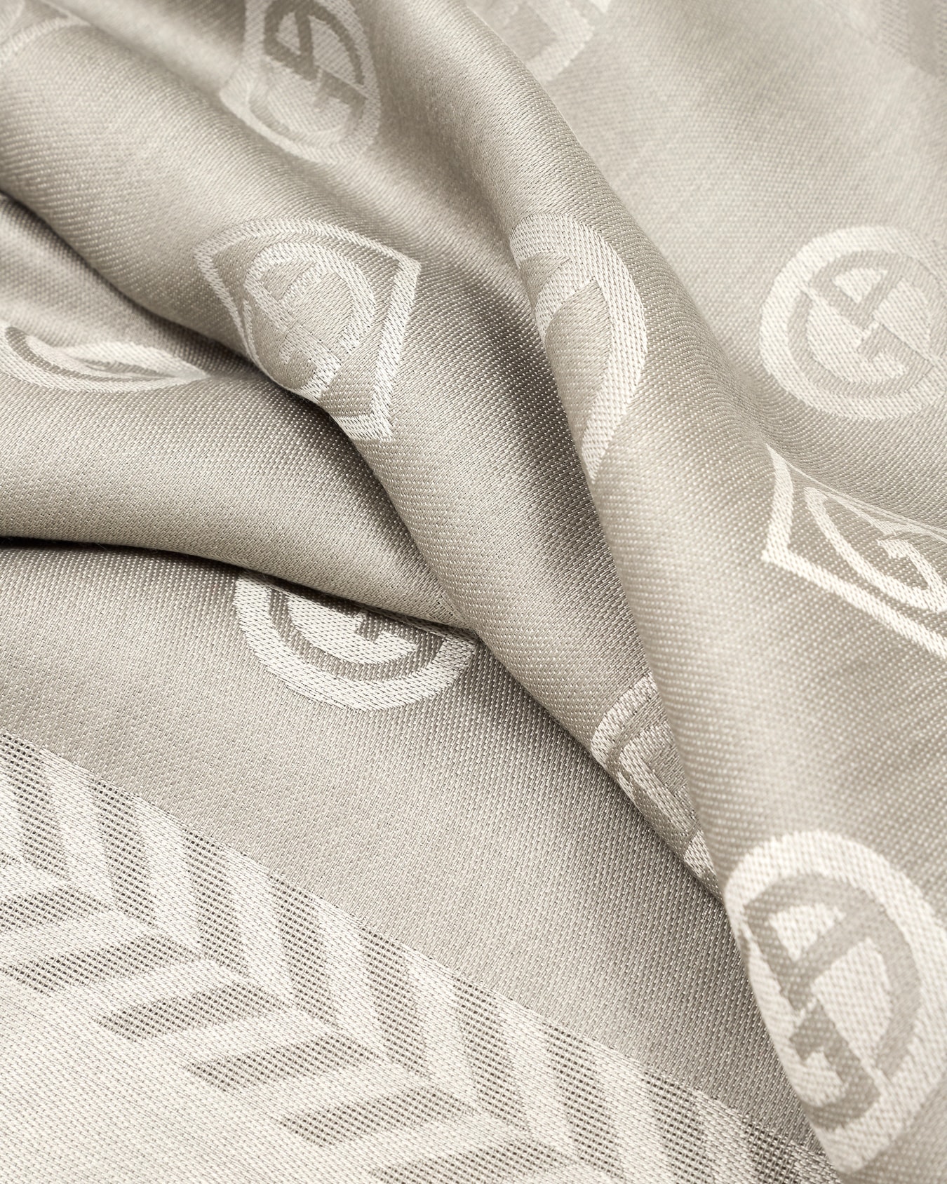 Monogram jacquard virgin-wool and silk stole Slide 1
