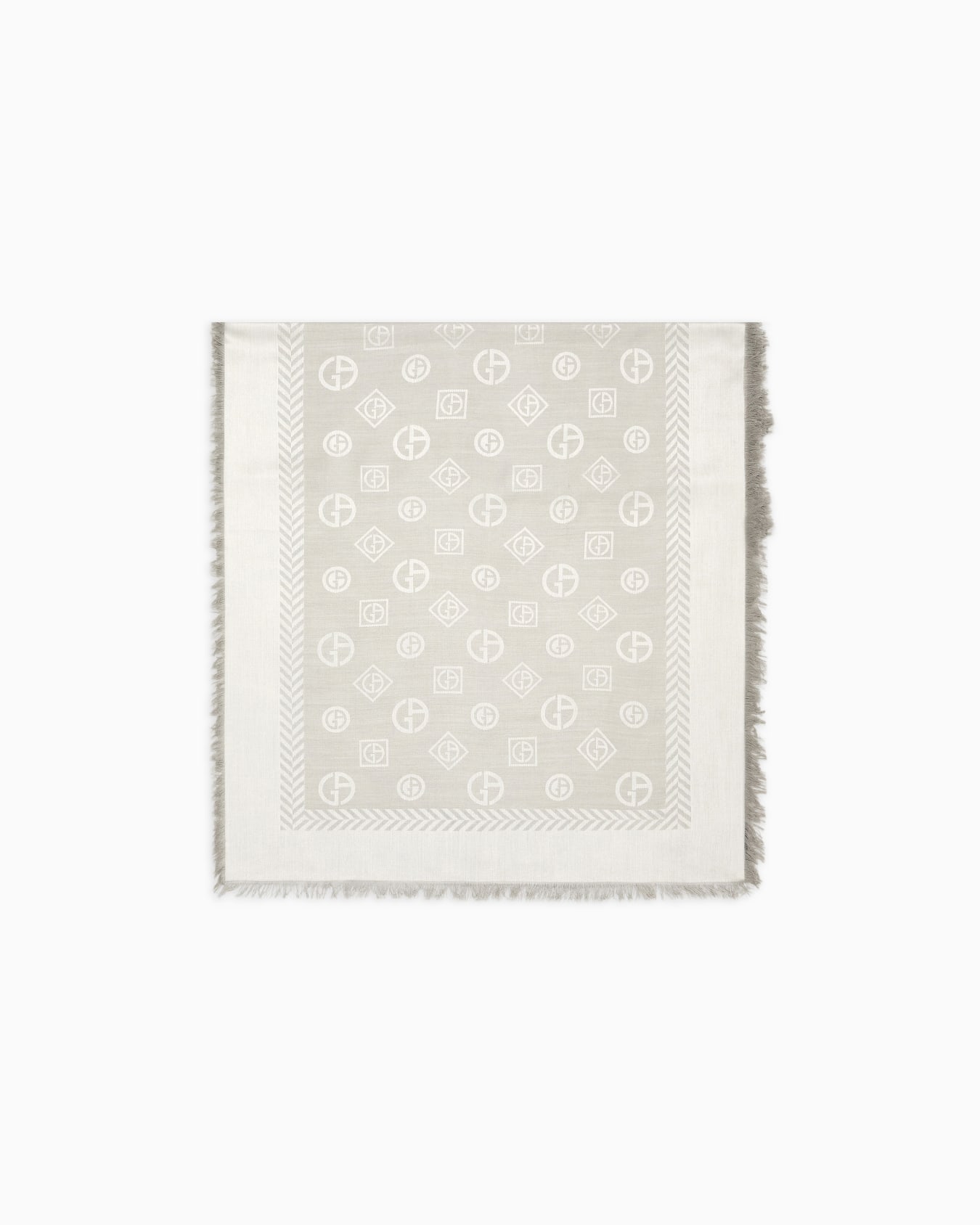 Monogram jacquard virgin-wool and silk stole Slide 0