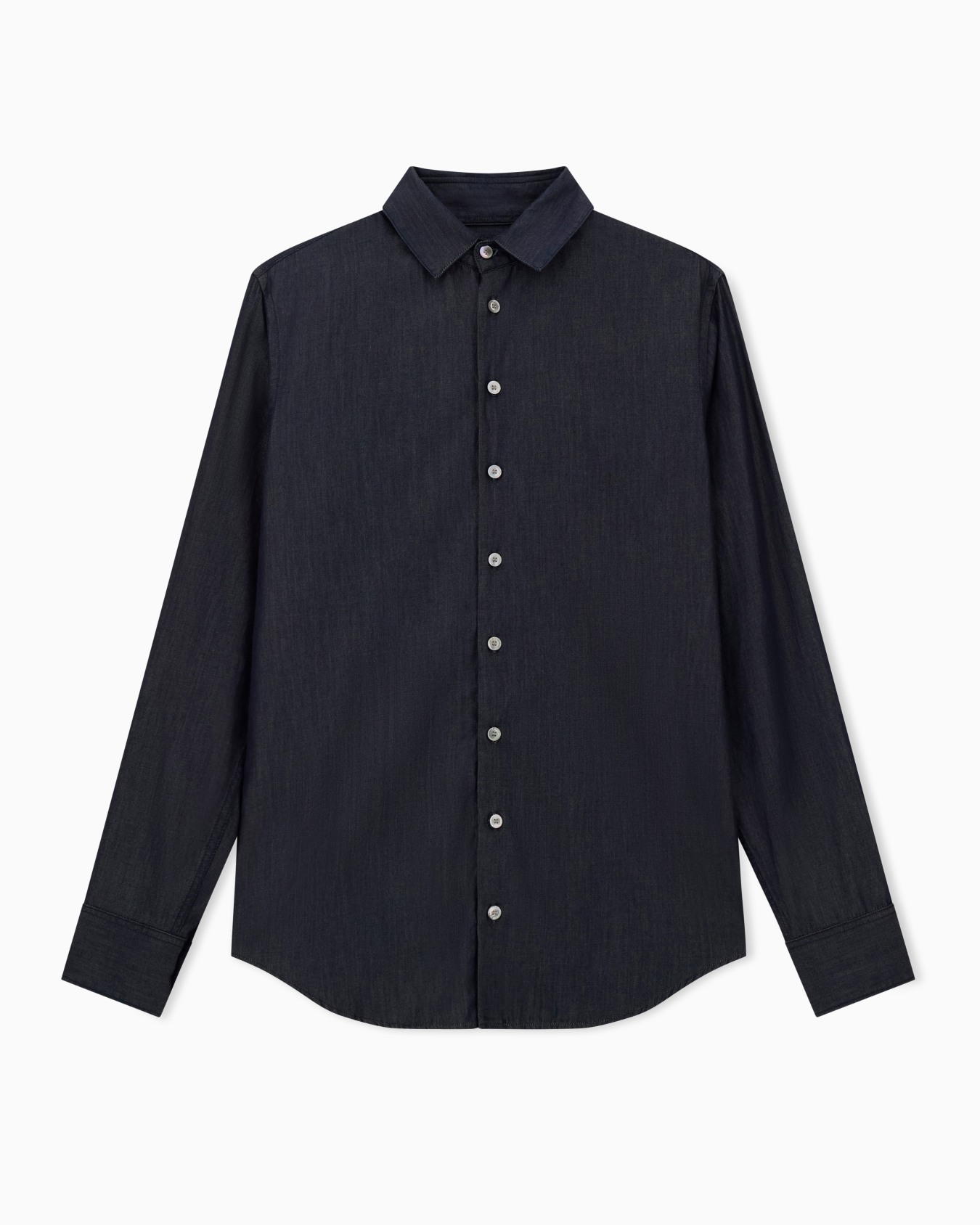Regular-fit shirt in cotton denim Slide 0