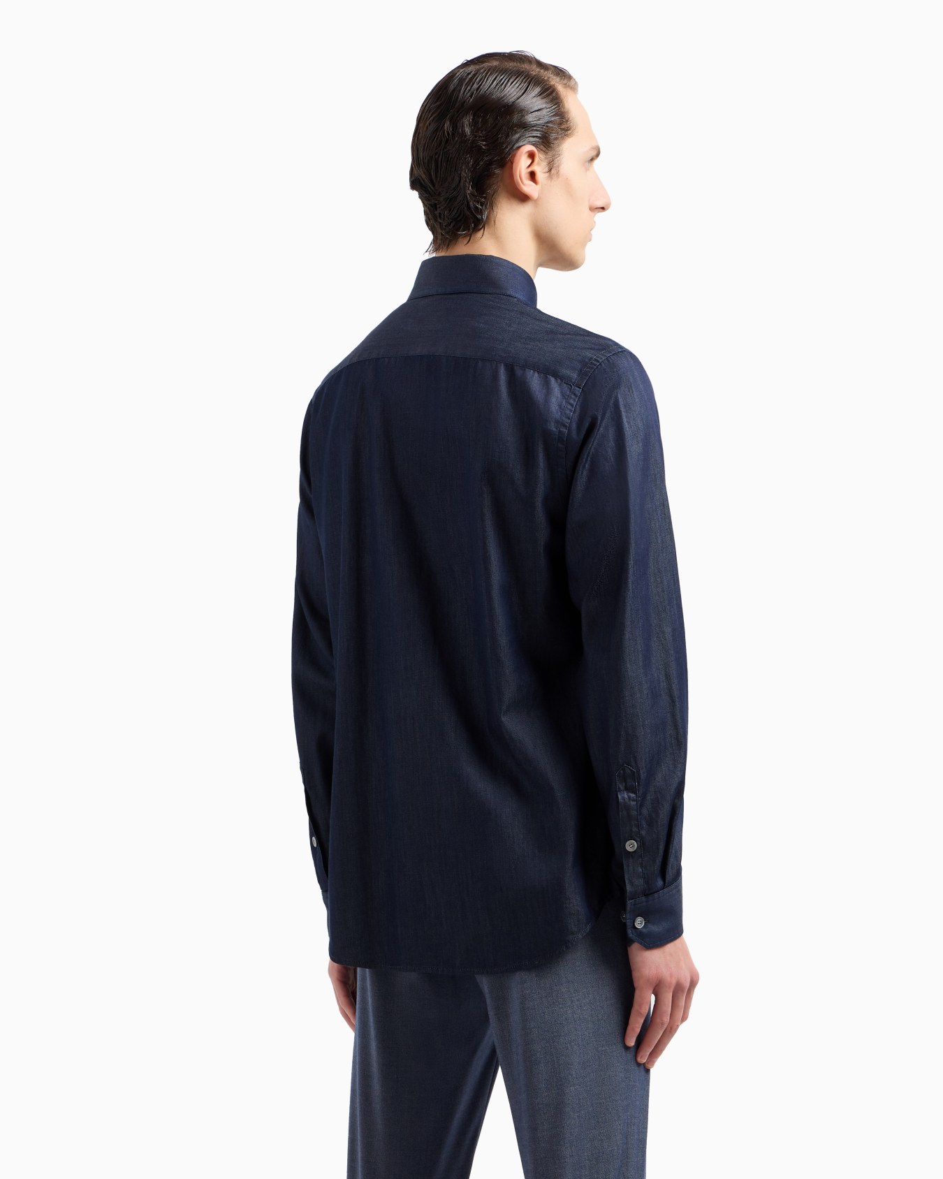 Regular-fit shirt in cotton denim Slide 2