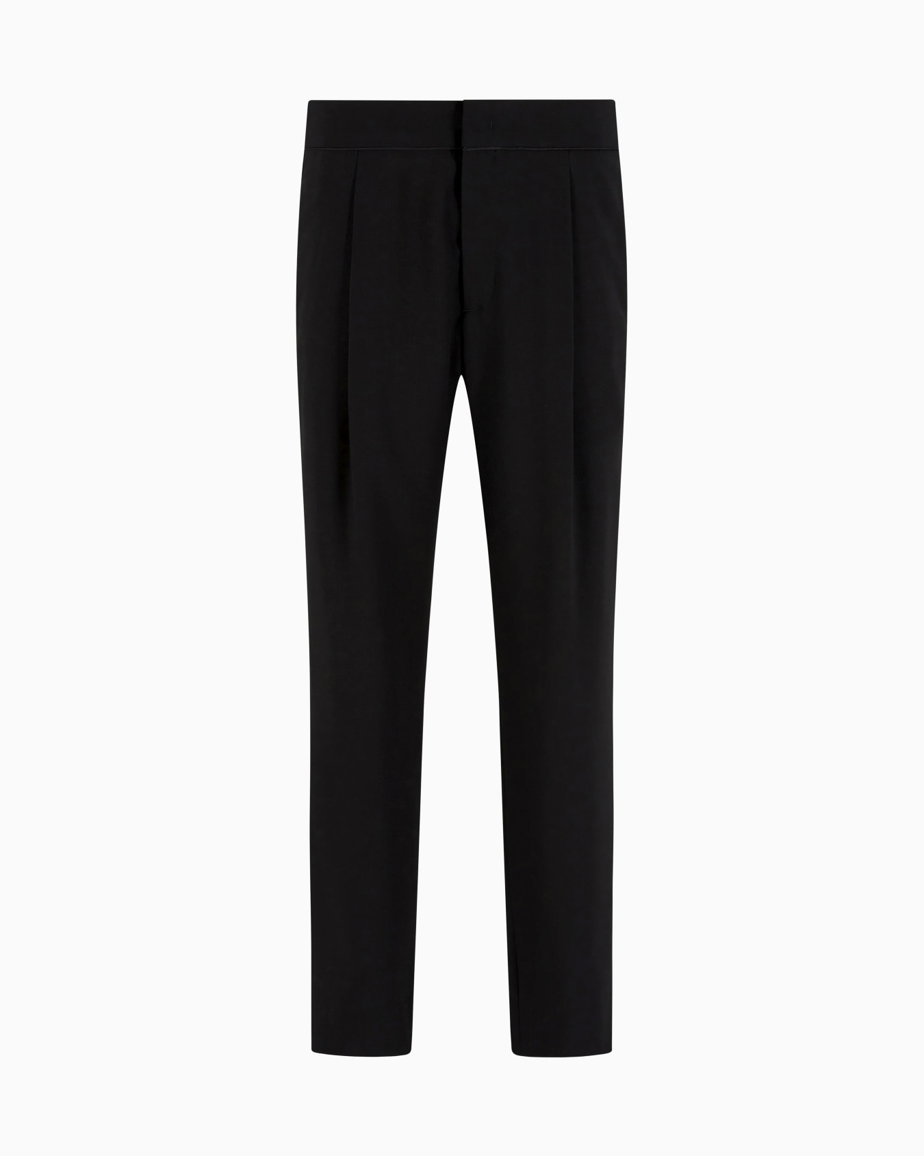 Pantalones con una pinza en crepé de pura lana virgen Diapositiva 0