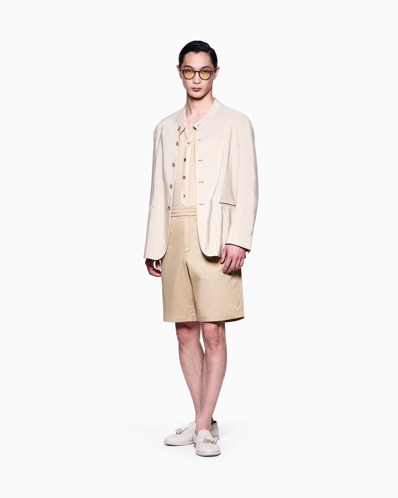 Bermuda shorts in stretch-cotton gabardine Slide 1