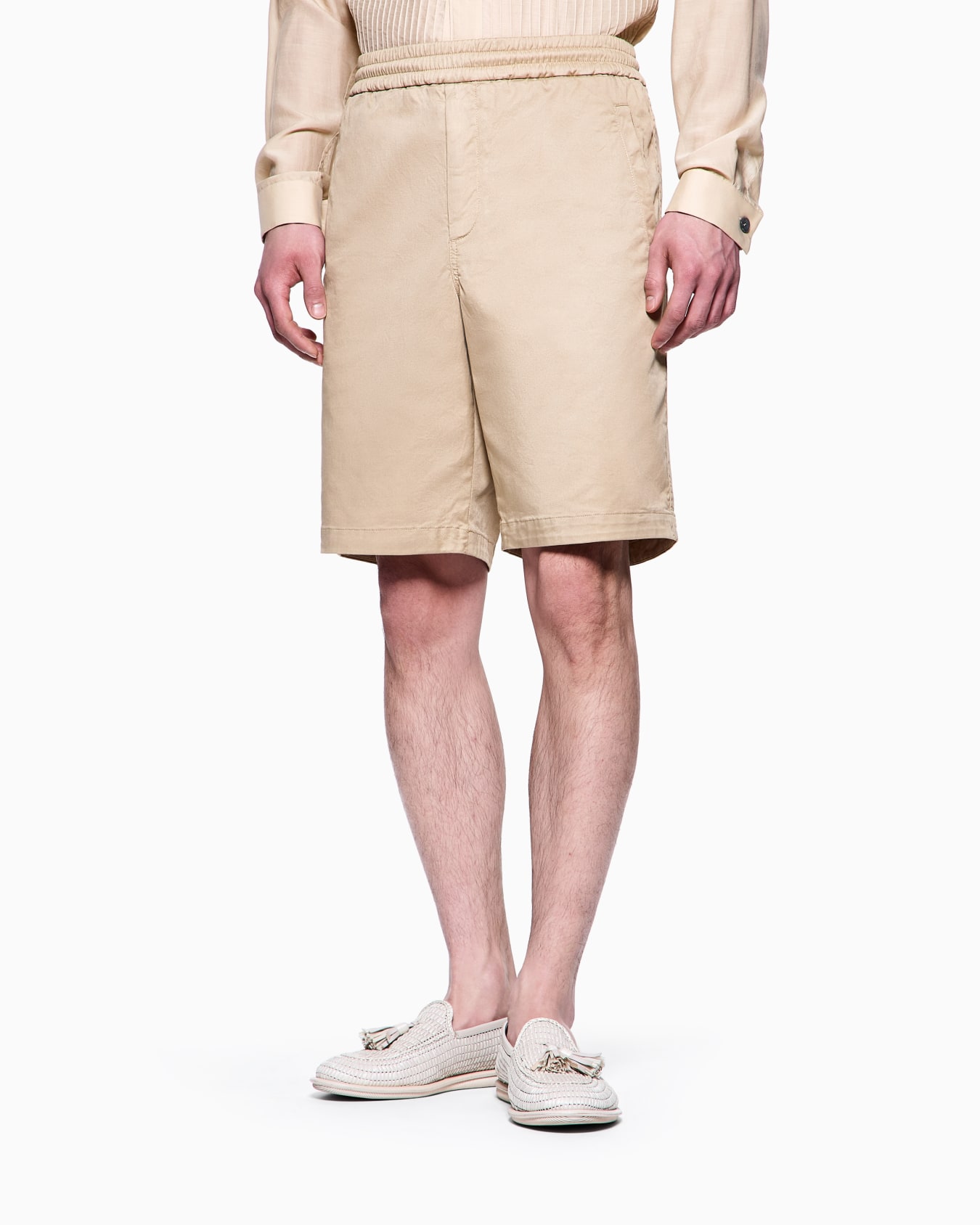 Bermuda shorts in stretch-cotton gabardine Slide 3