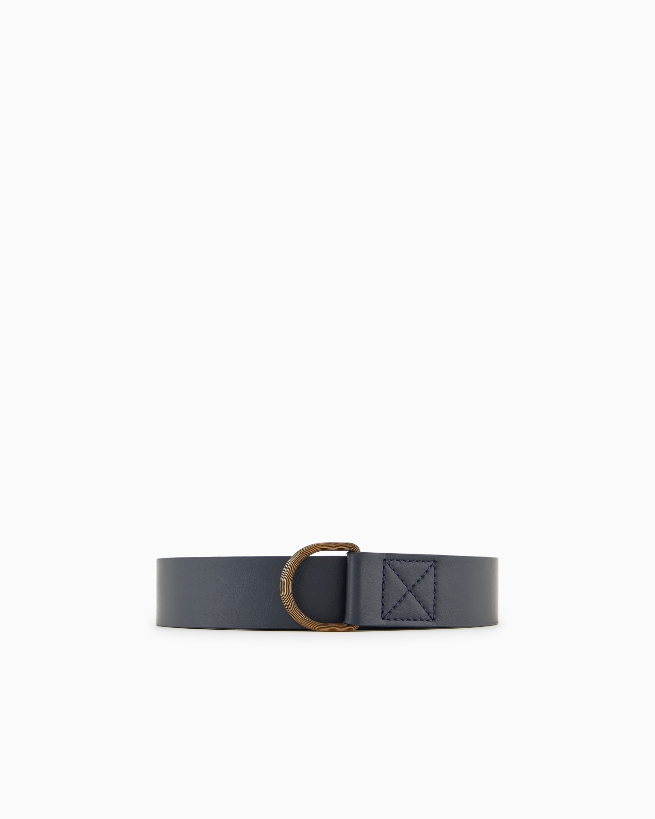 Leather belt with ring closure Slide 0