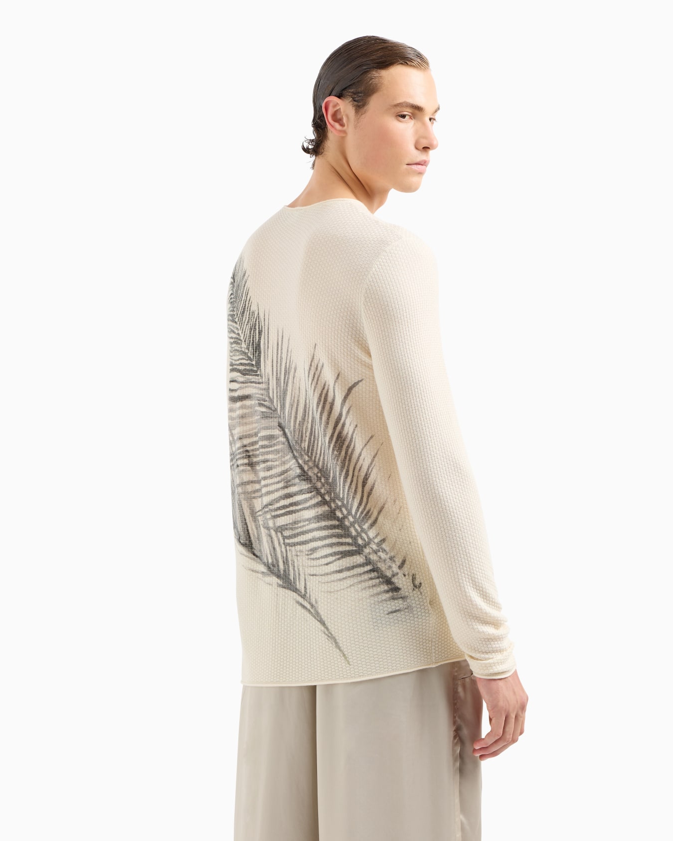 Pull ras-du-cou en cachemire et soie Diapositive 2
