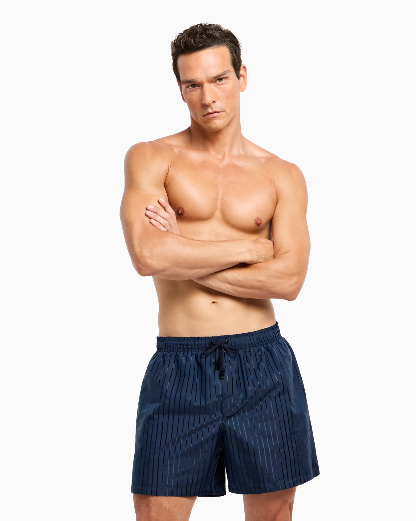 Striped swim trunks Slide 1