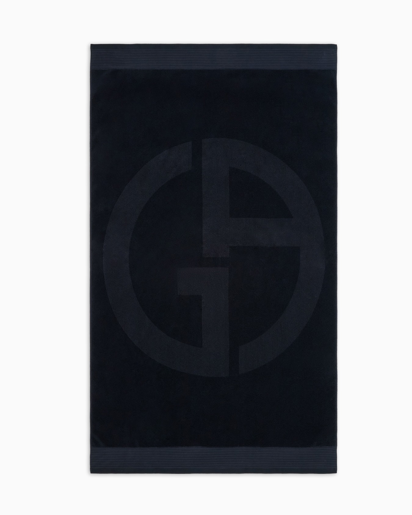 Cotton beach towel with jacquard logo Slide 0