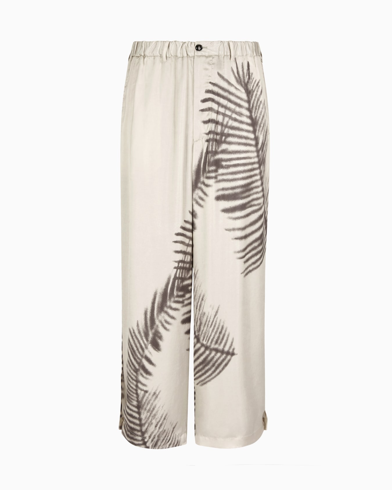 Printed cupro wide-leg trousers Slide 0