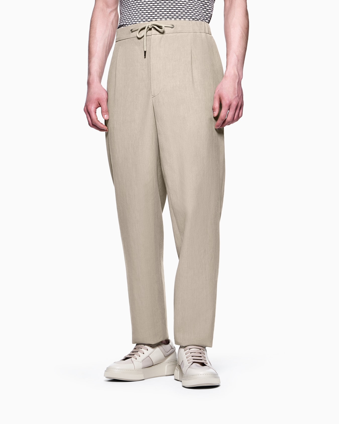 Pantalon à une pince en toile de lin Diapositive 3