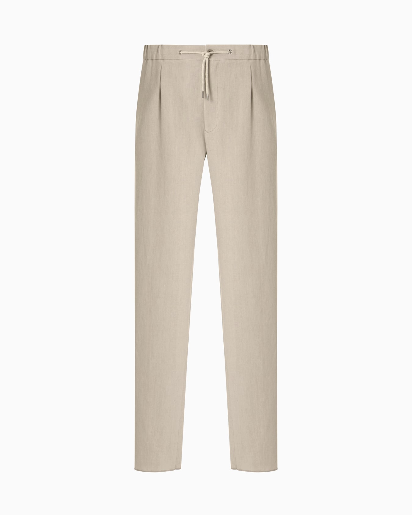 Pantalon à une pince en toile de lin Diapositive 0