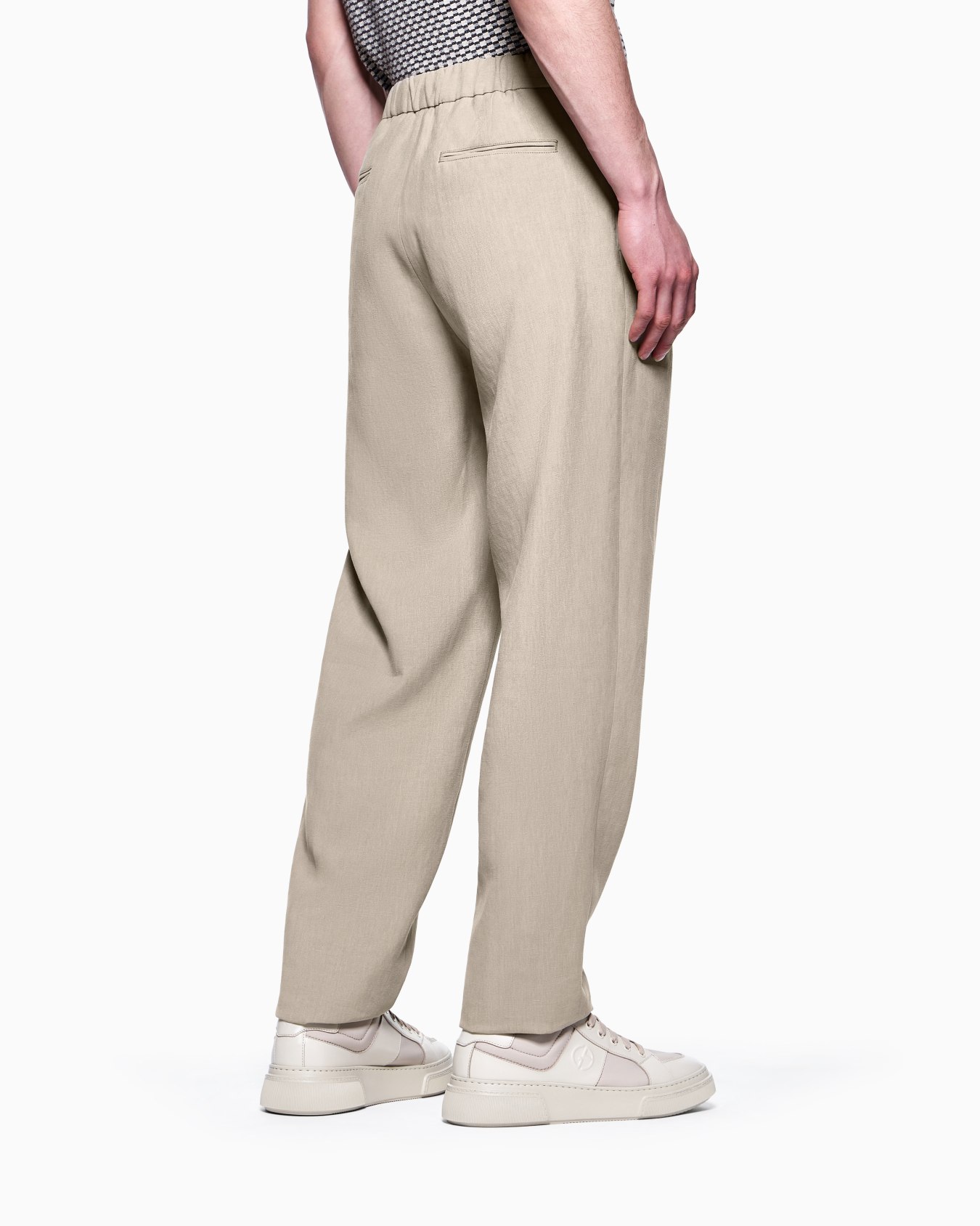 Pantalon à une pince en toile de lin Diapositive 2