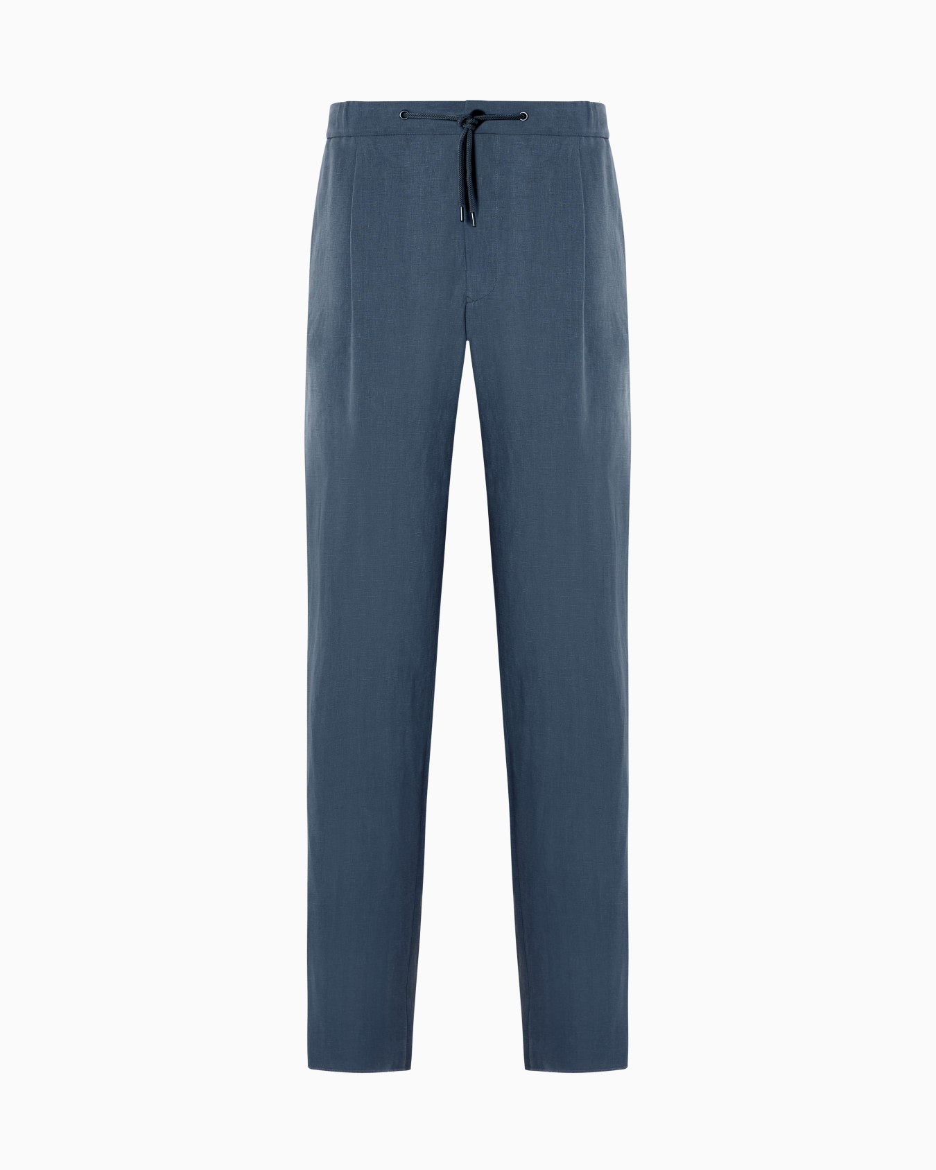 Single-pleat, linen-canvas trousers Slide 0