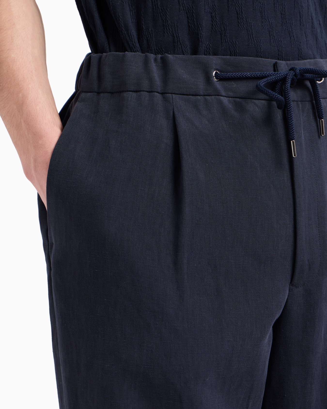 Pantalon à une pince en toile de lin Diapositive 4