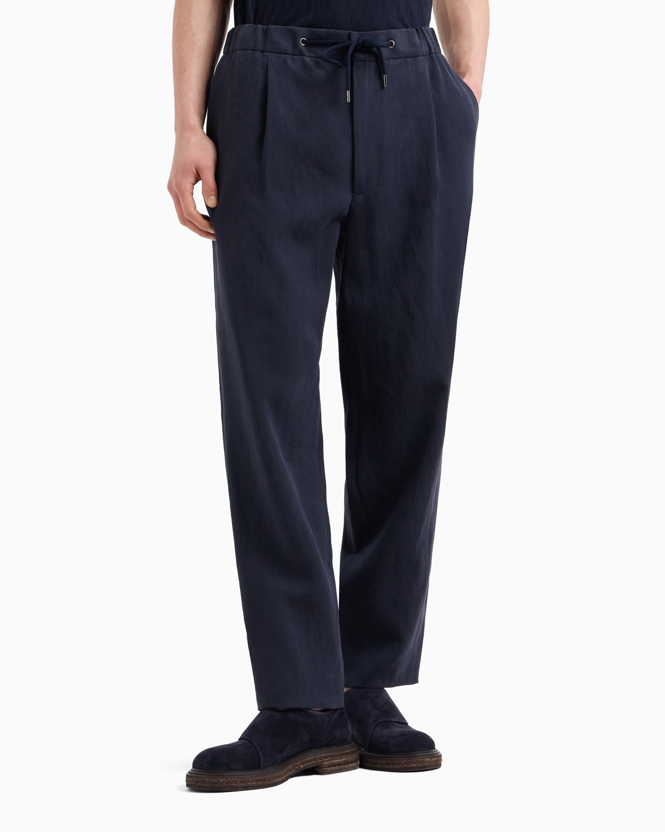 Pantalon à une pince en toile de lin Diapositive 3