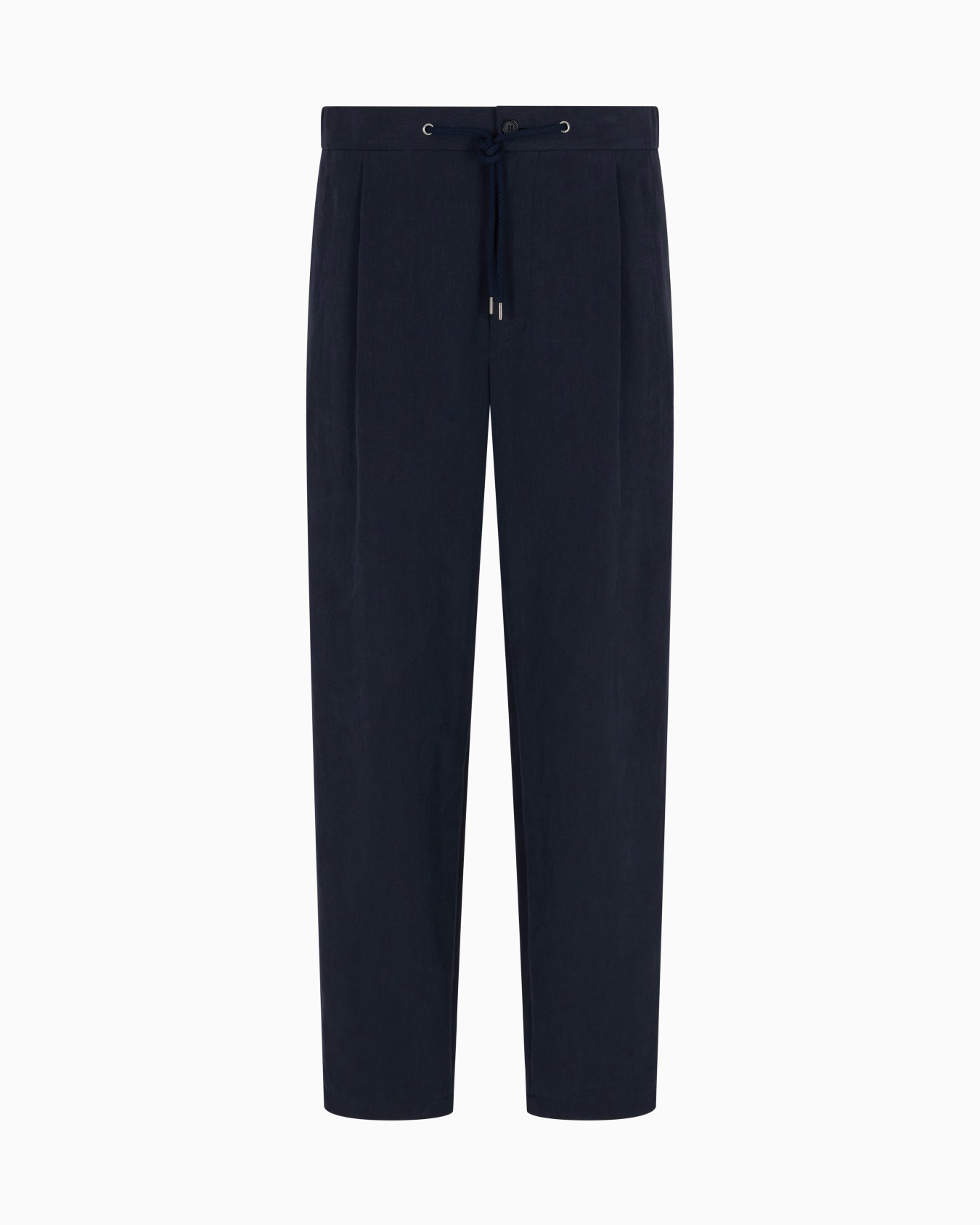 Pantalon à une pince en toile de lin Diapositive 0