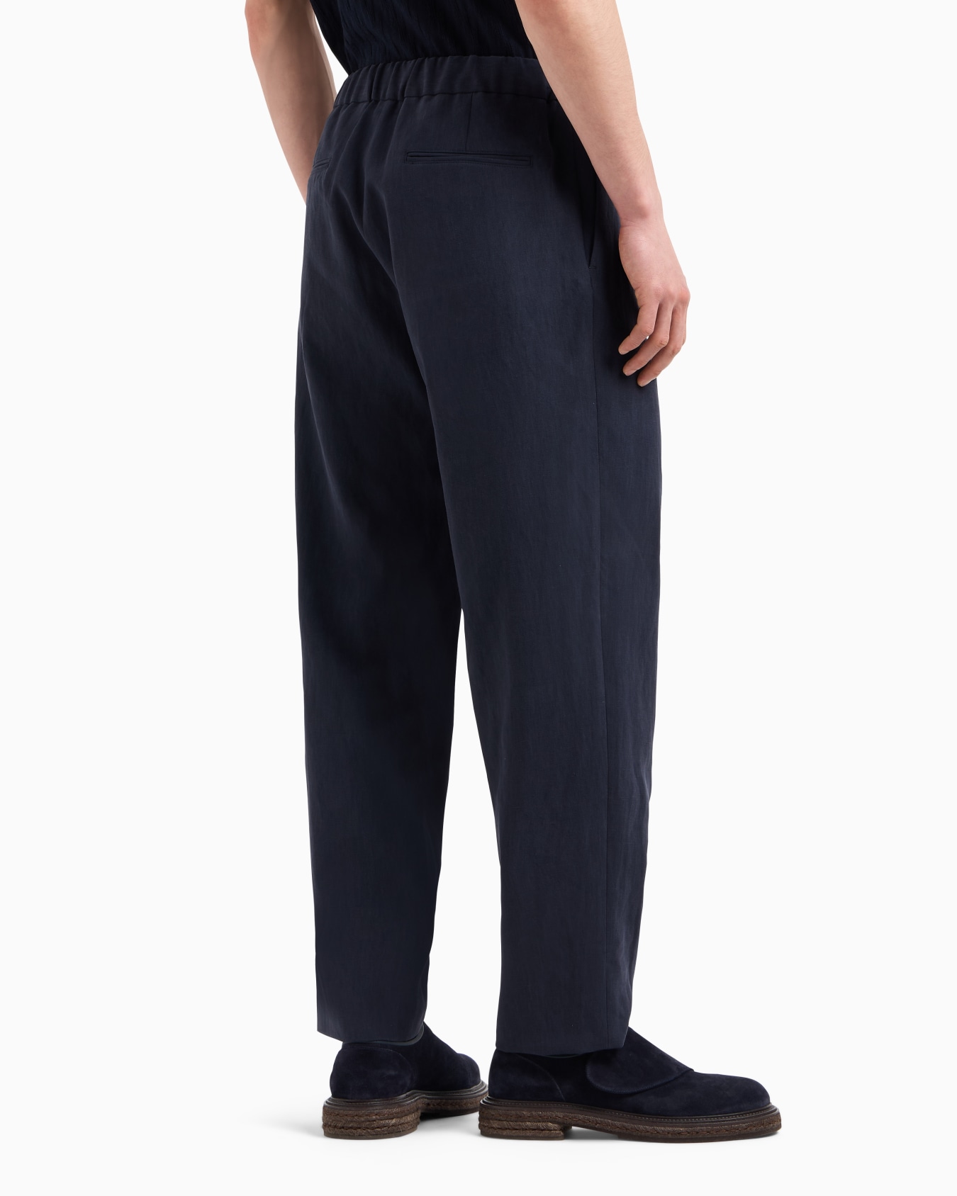 Pantalon à une pince en toile de lin Diapositive 2